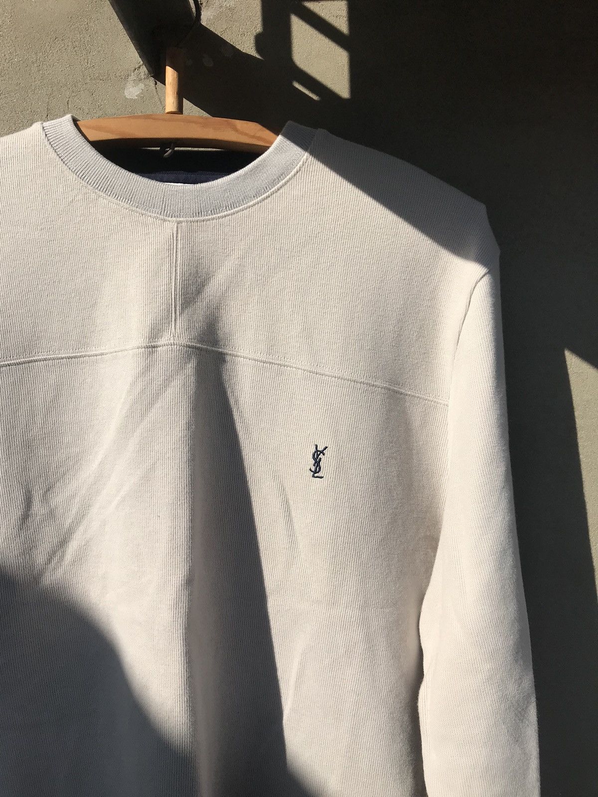 Vintage YSL Yves Saint Laurent Sweatshirt Big Logo Vintage Size US M / EU 48-50 / 2 - 2 Thumbnail