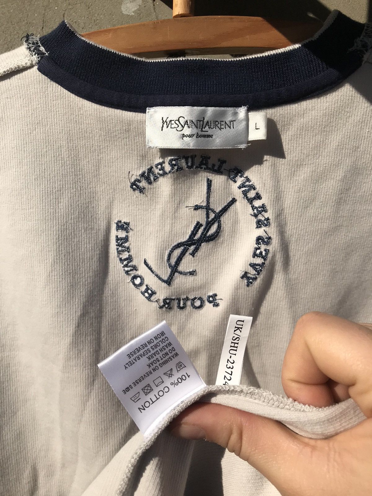 Vintage YSL Yves Saint Laurent Sweatshirt Big Logo Vintage Size US M / EU 48-50 / 2 - 5 Thumbnail