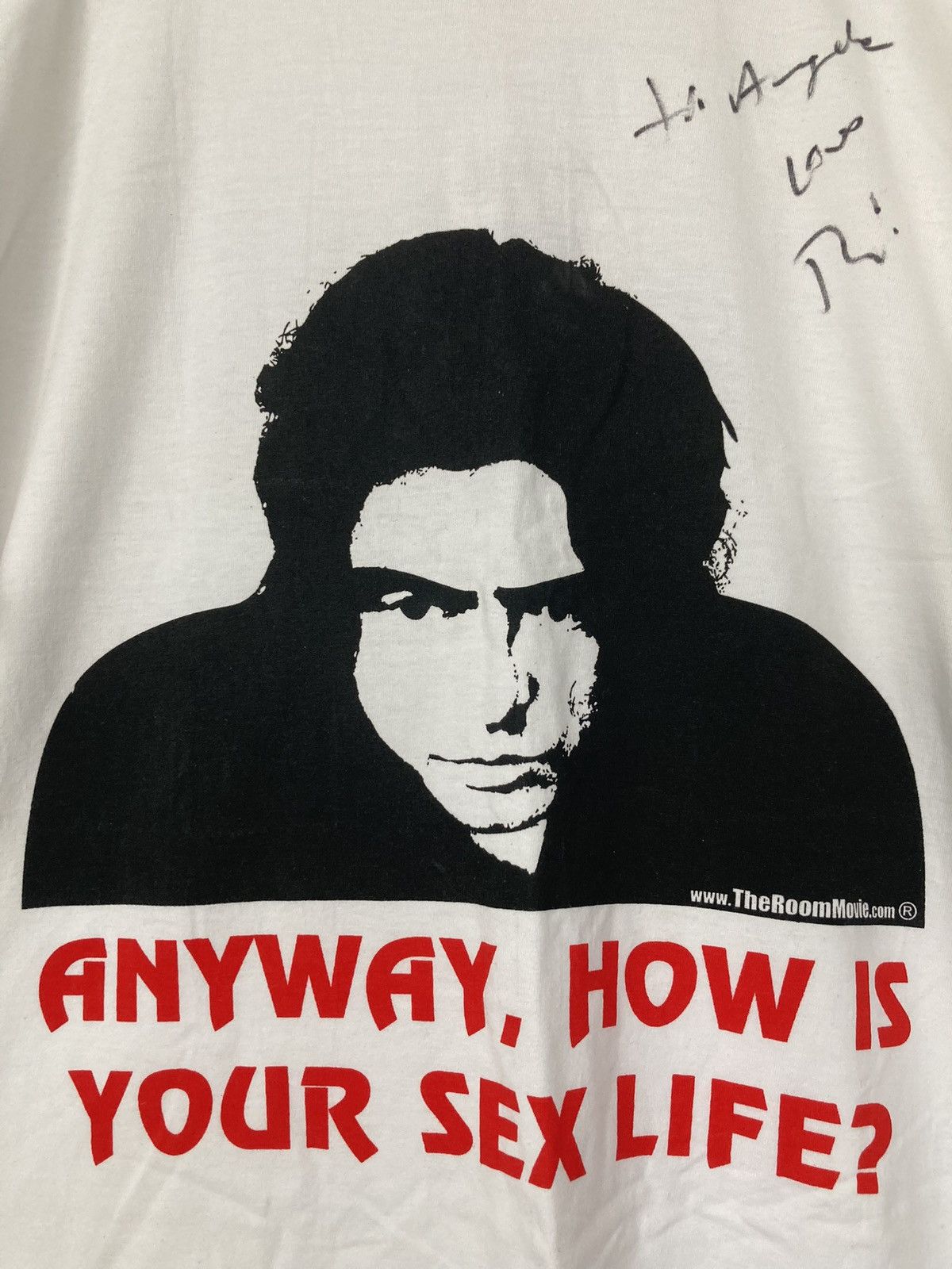 Vintage THE ROOM MOVIE TOMMY WISEAU SHIRT SIGNED HOWS SEX LIFE PROMO Size US L / EU 52-54 / 3 - 2 Thumbnail