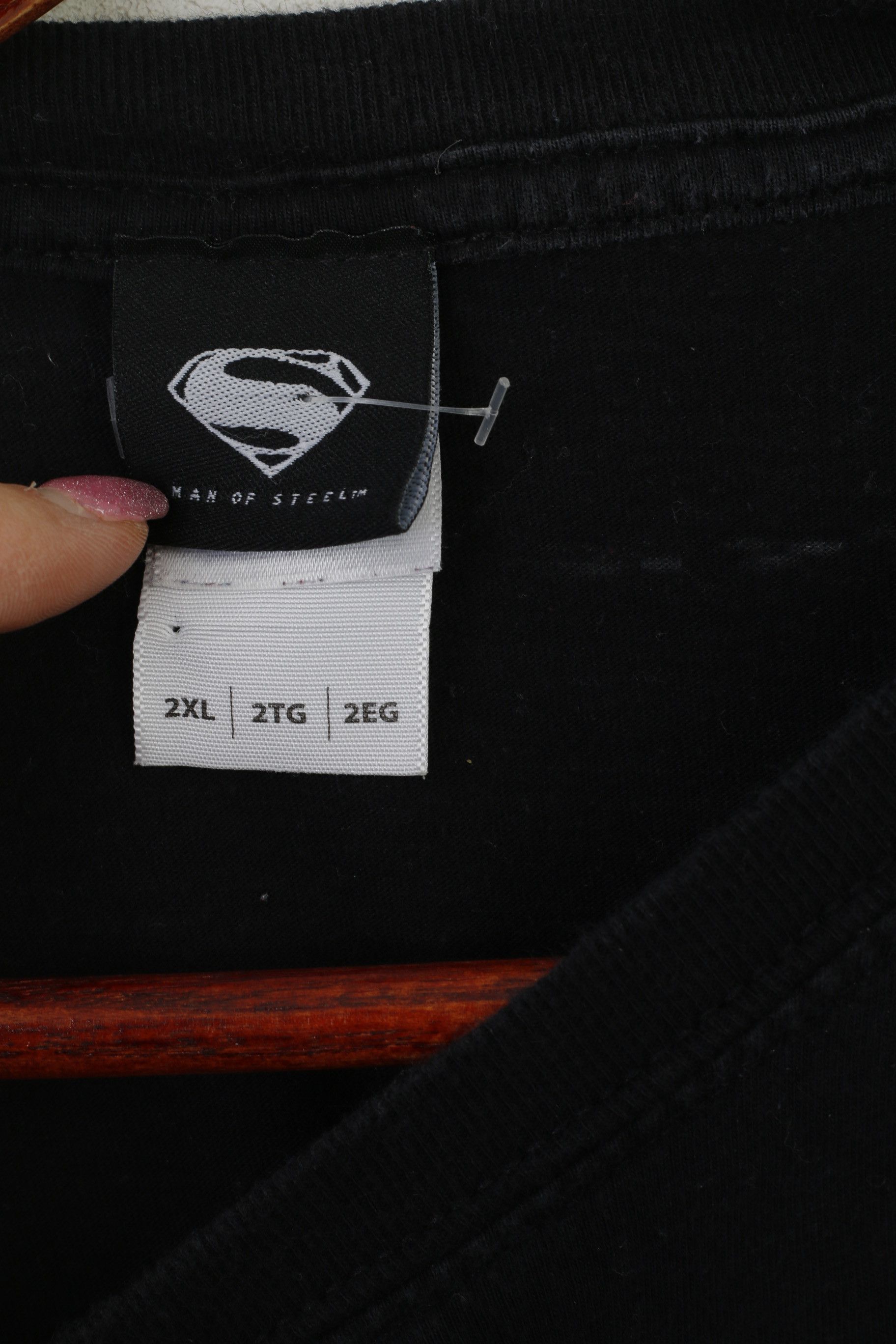 Gildan Gildan Man Of Steel Men 2XL T- Shirt Black Cotton 9458 Size US XXL / EU 58 / 5 - 3 Thumbnail