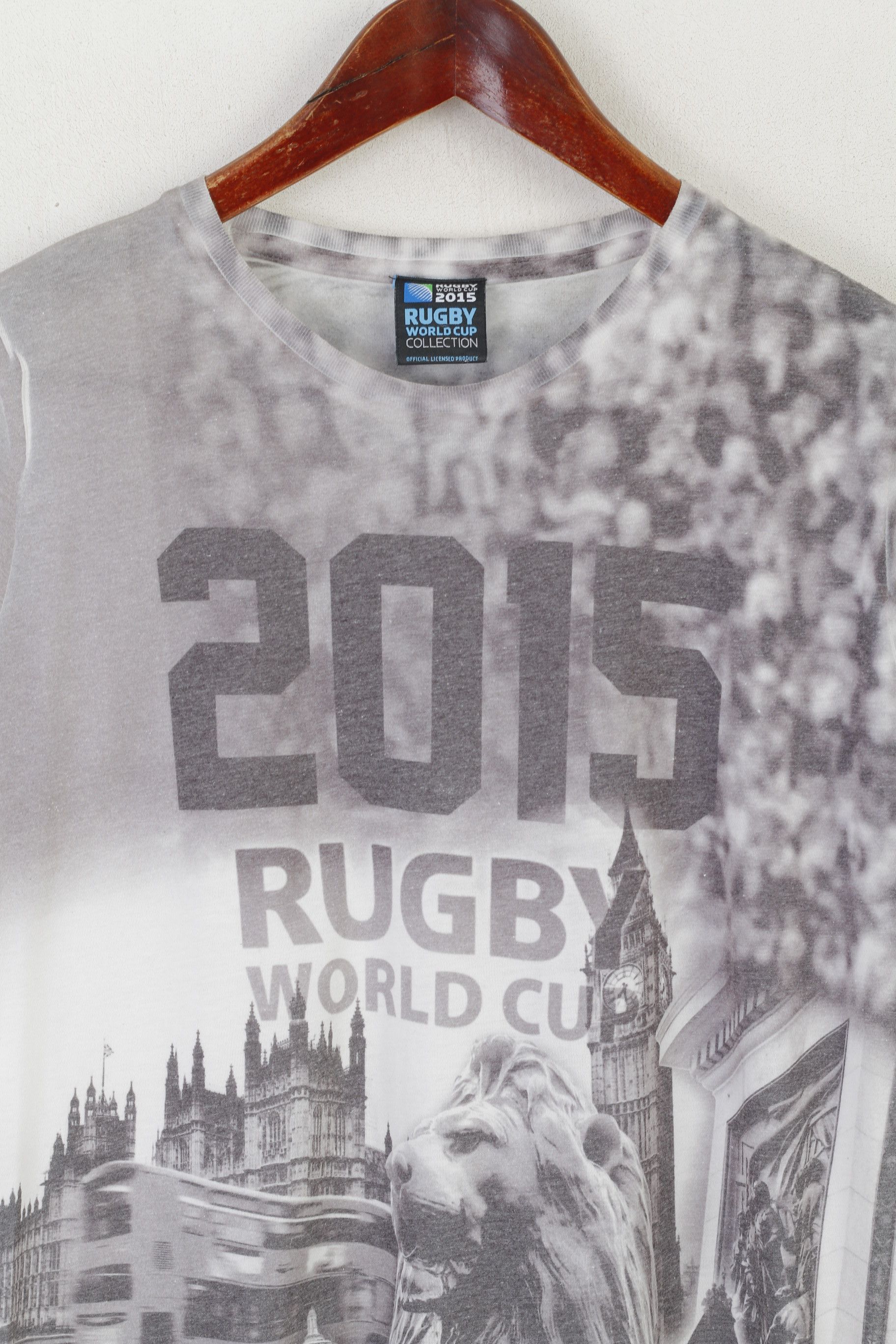 Other Rugby World Cup 2015 Men S Shirt Grey Graphic 9459 Size US S / EU 44-46 / 1 - 2 Thumbnail