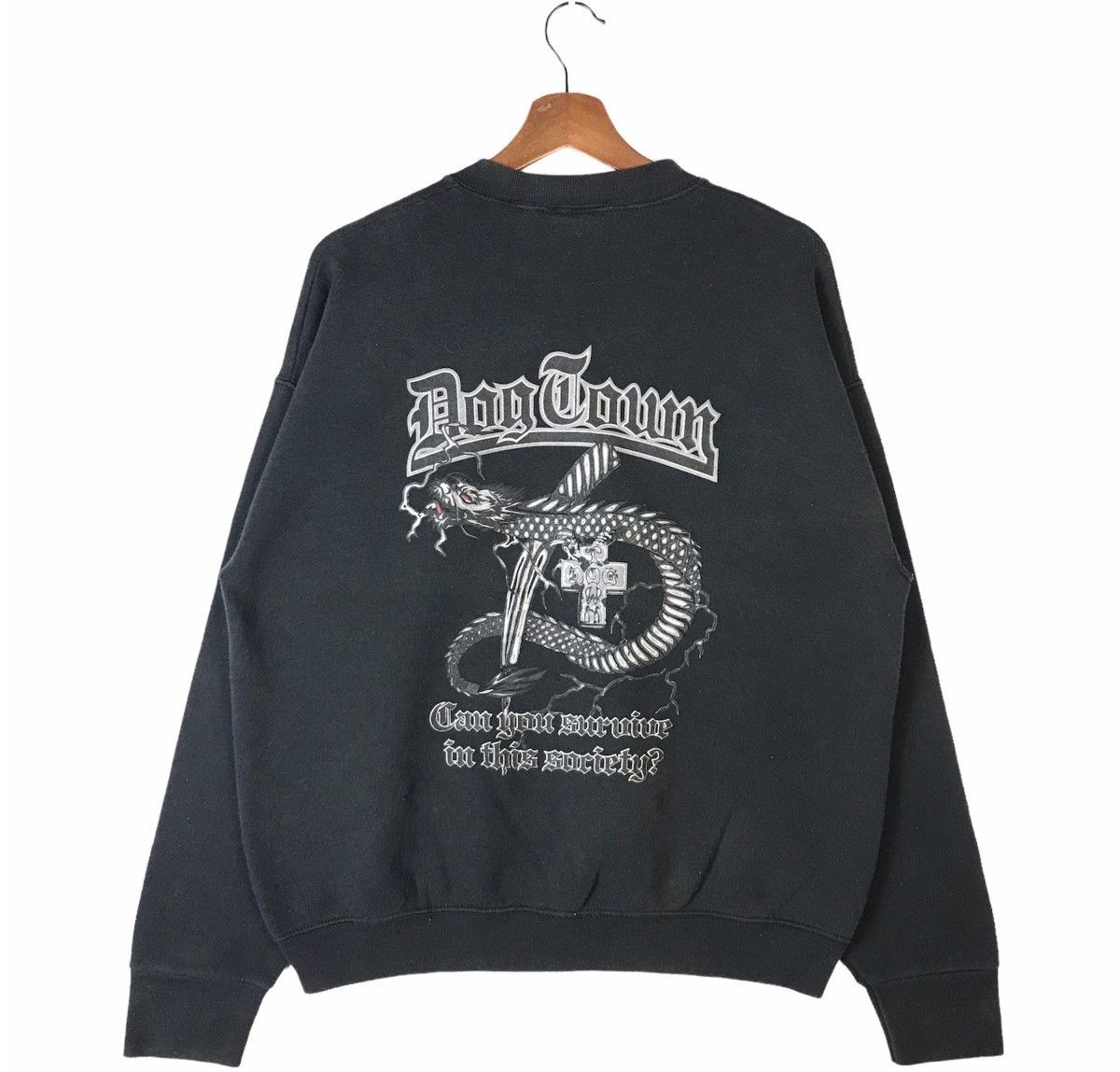Dogtown × Vintage RARE❗️90s Dog Town Skateboard Sukajan Sweatshirt Size US L / EU 52-54 / 3 - 1 Thumbnail