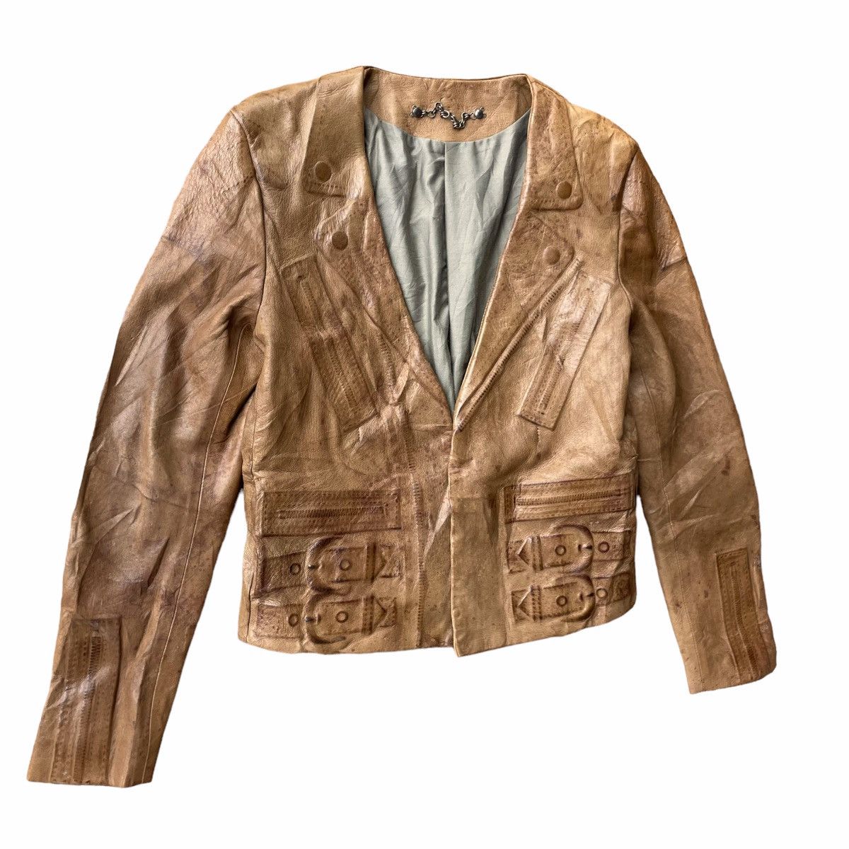 Japanese Brand × Maison MIHARA YASUHIRO 💥 MIHARAYASUHIRO BIKER SHEEPSKIN LEATHER JACKET Size S / US 4 / IT 40 - 2 Thumbnail