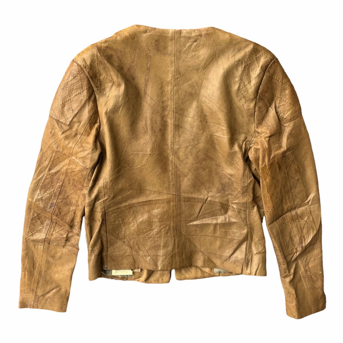 Japanese Brand × Maison MIHARA YASUHIRO 💥 MIHARAYASUHIRO BIKER SHEEPSKIN LEATHER JACKET Size S / US 4 / IT 40 - 10 Thumbnail