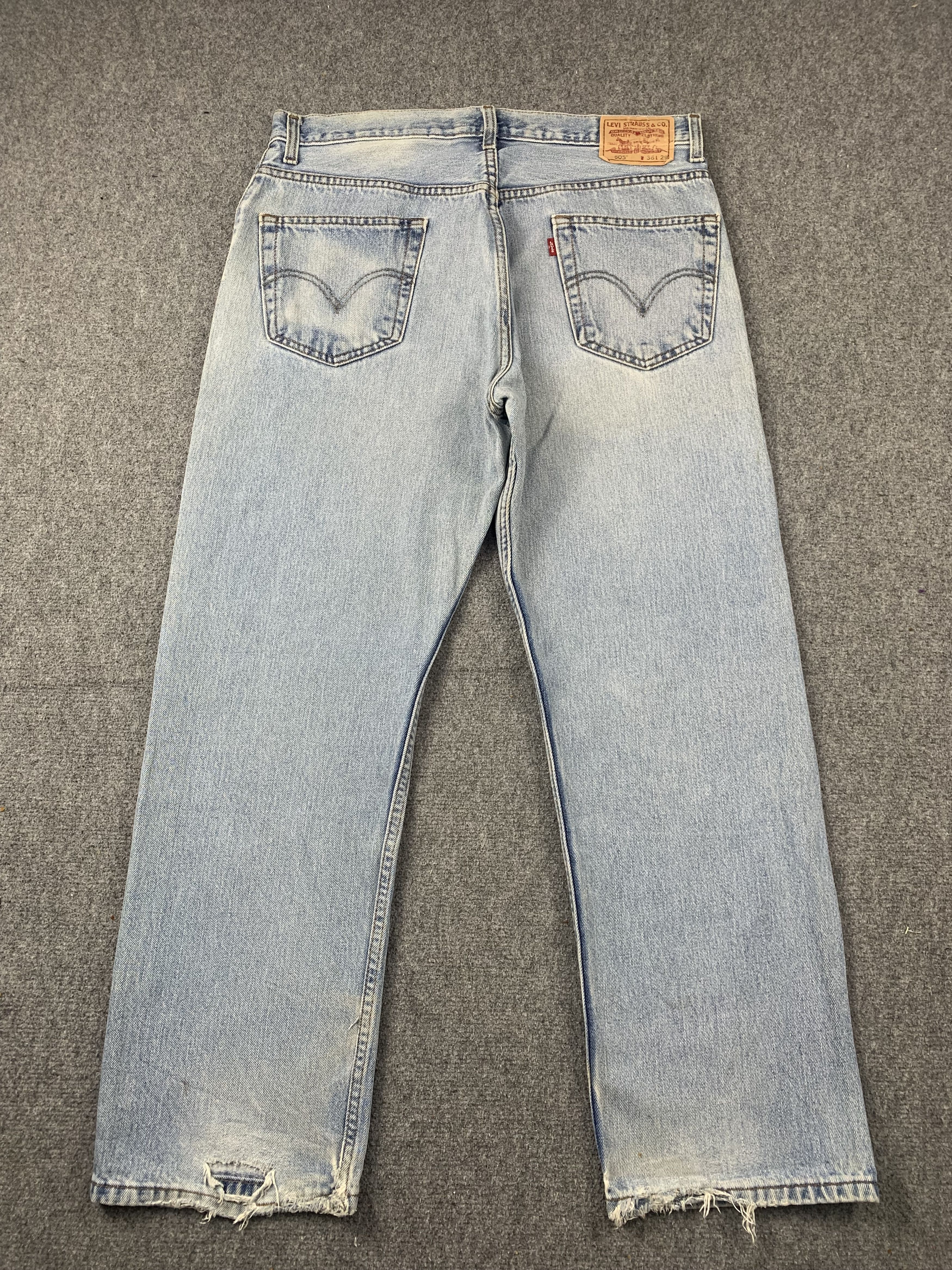 Levi's Vintage Levis 505 Light Washed Jeans DP2053 Size US 35 - 3 Thumbnail