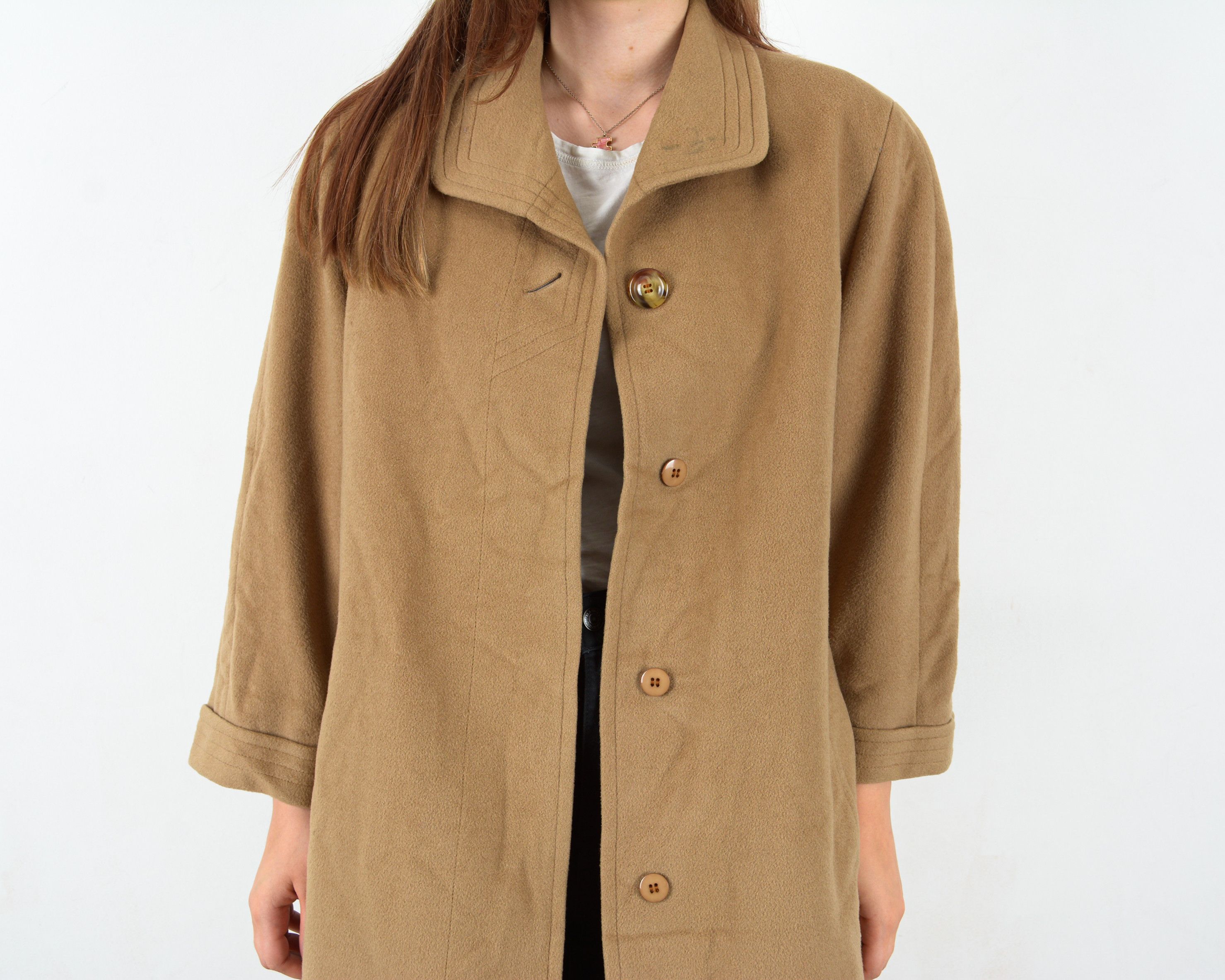 Other × Vintage HENSEL & MORTENSEN Merino Wool Coat Jacket Overcoat VTG Size M / US 6-8 / IT 42-44 - 4 Thumbnail