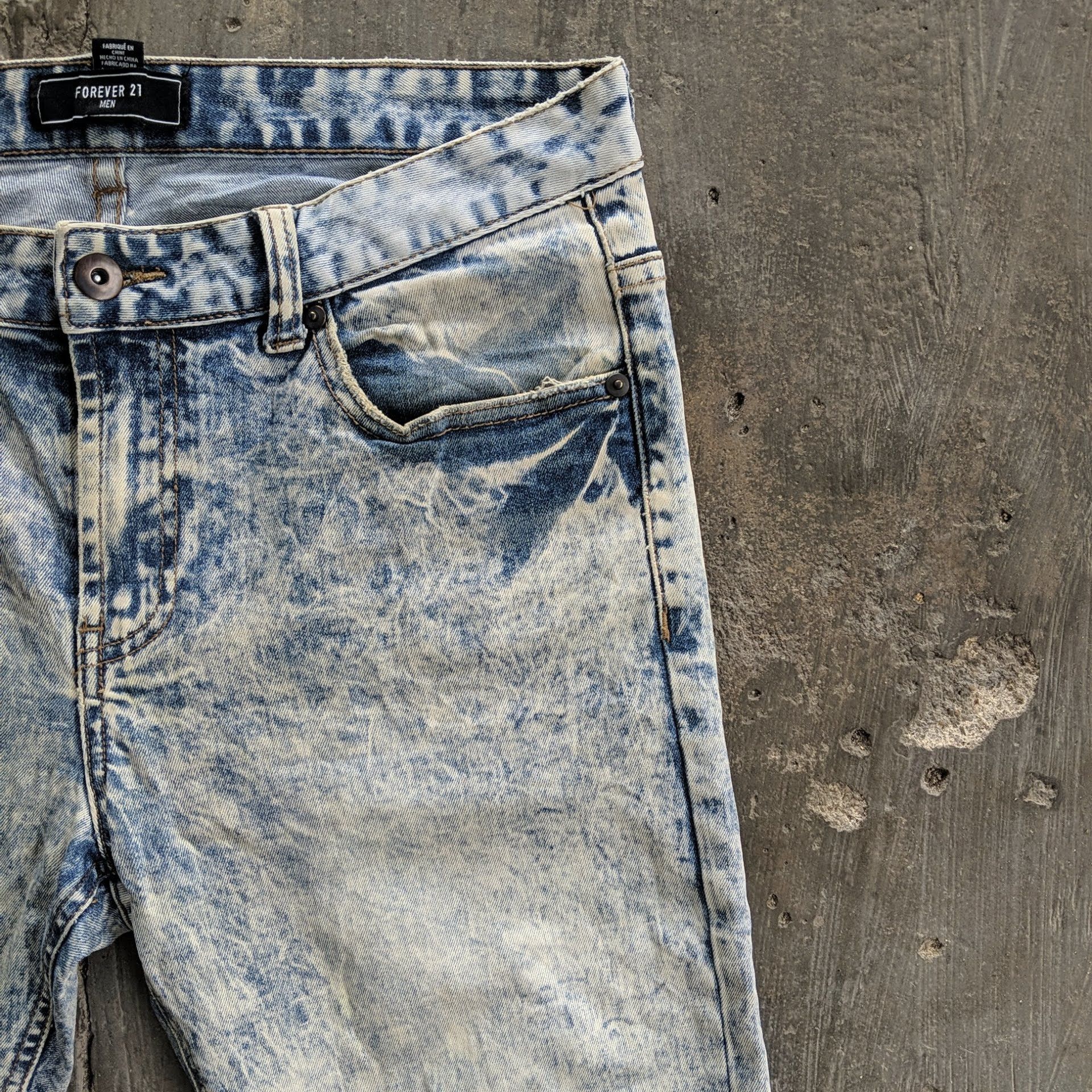 Japanese Brand Forever 21 Faded Distressed Five Pockets Trousers Jeans Size US 34 / EU 50 - 4 Thumbnail