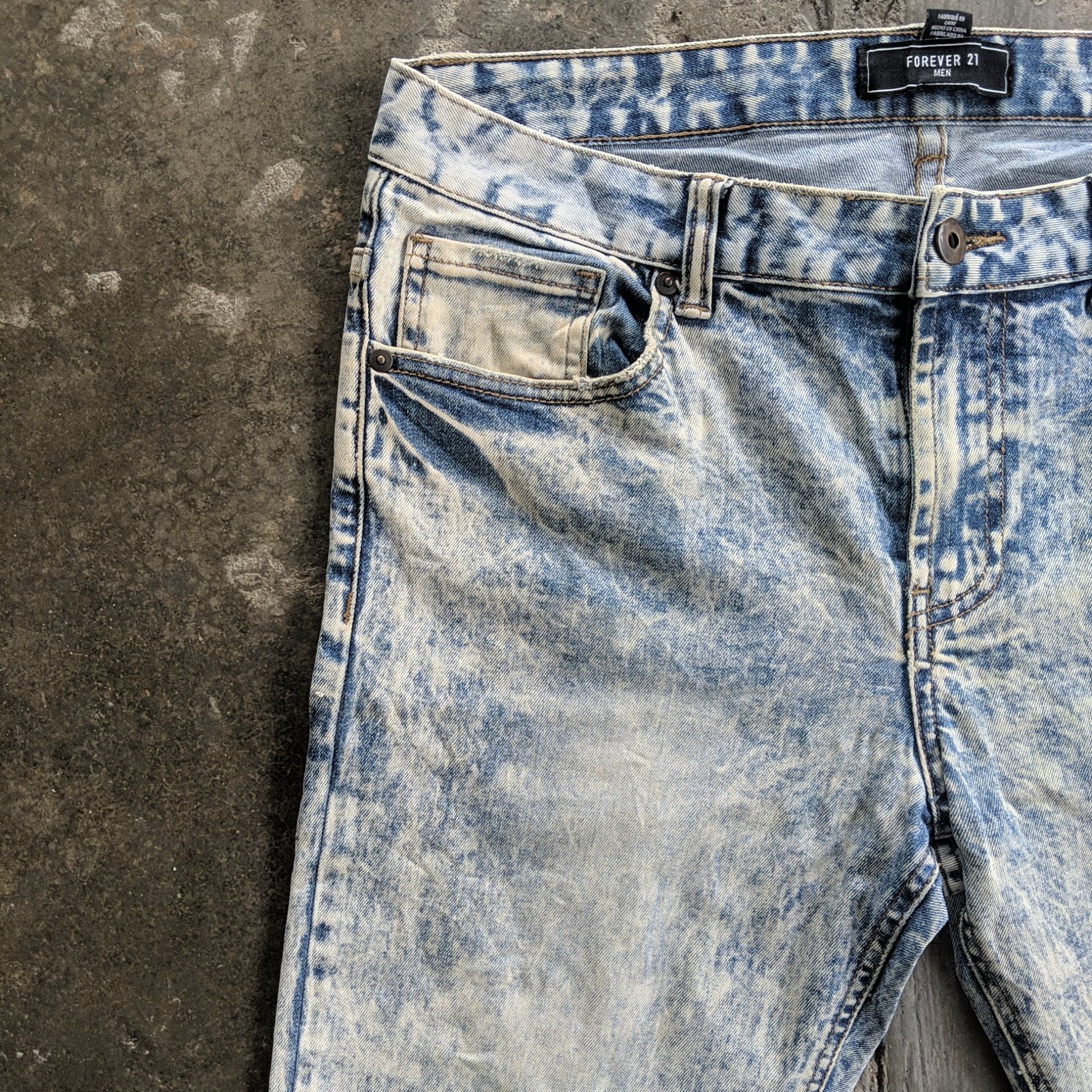 Japanese Brand Forever 21 Faded Distressed Five Pockets Trousers Jeans Size US 34 / EU 50 - 3 Thumbnail