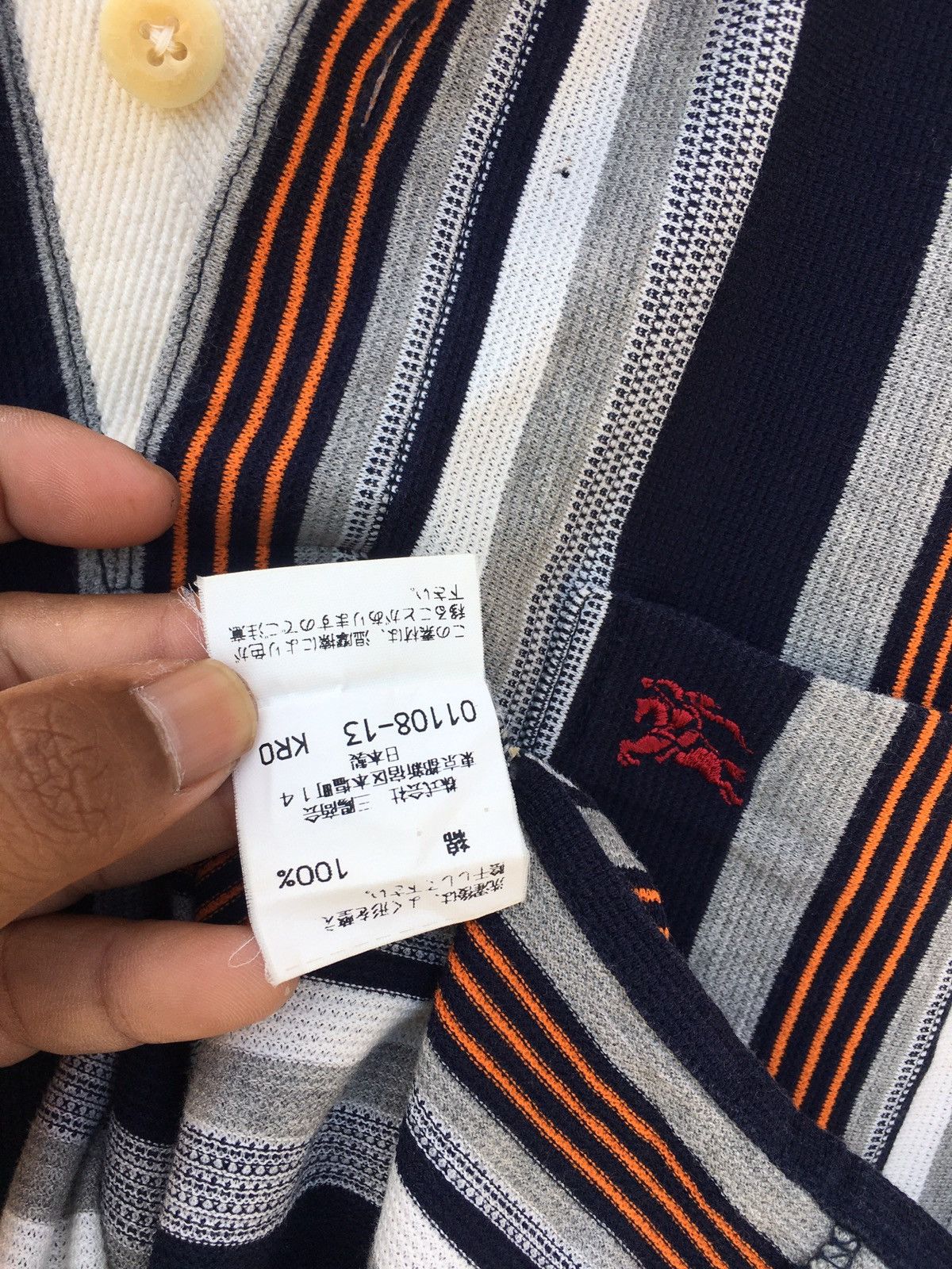 Burberry Vintage Burberry Stripes Polo Shirt Size US S / EU 44-46 / 1 - 12 Thumbnail