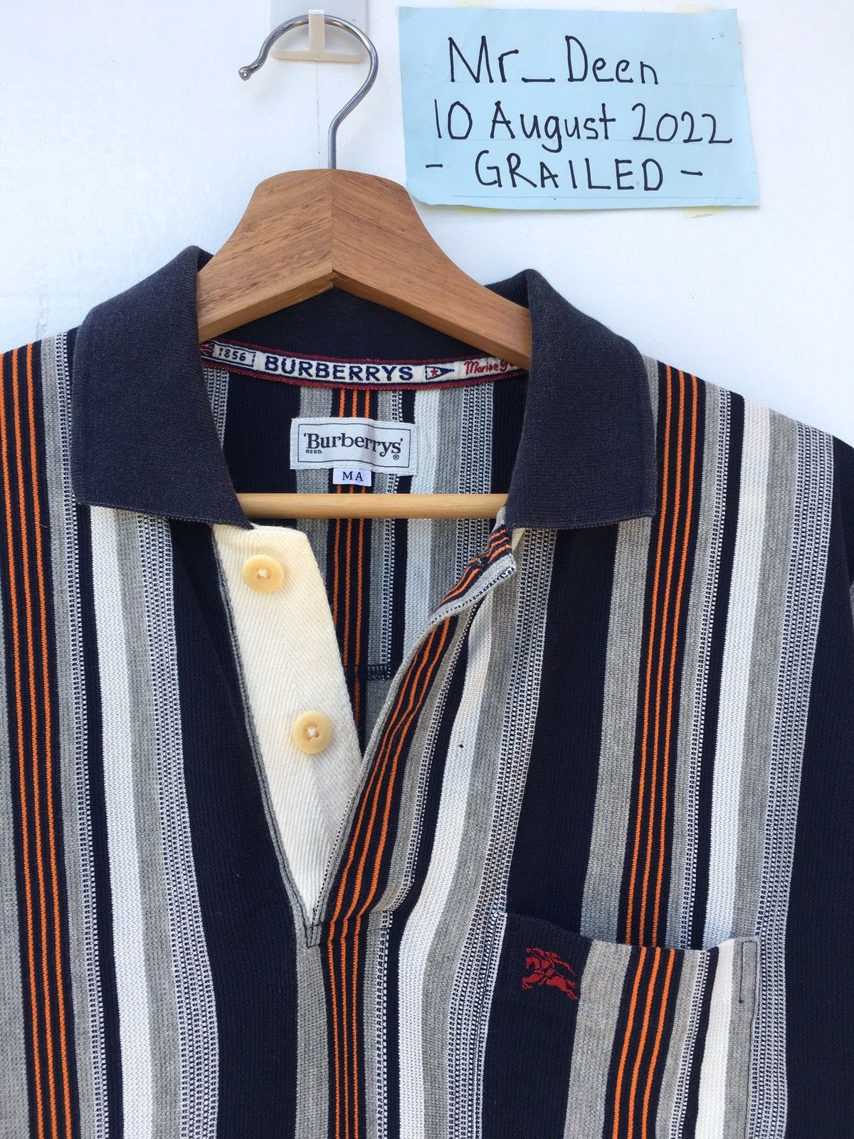 Burberry Vintage Burberry Stripes Polo Shirt Size US S / EU 44-46 / 1 - 7 Thumbnail