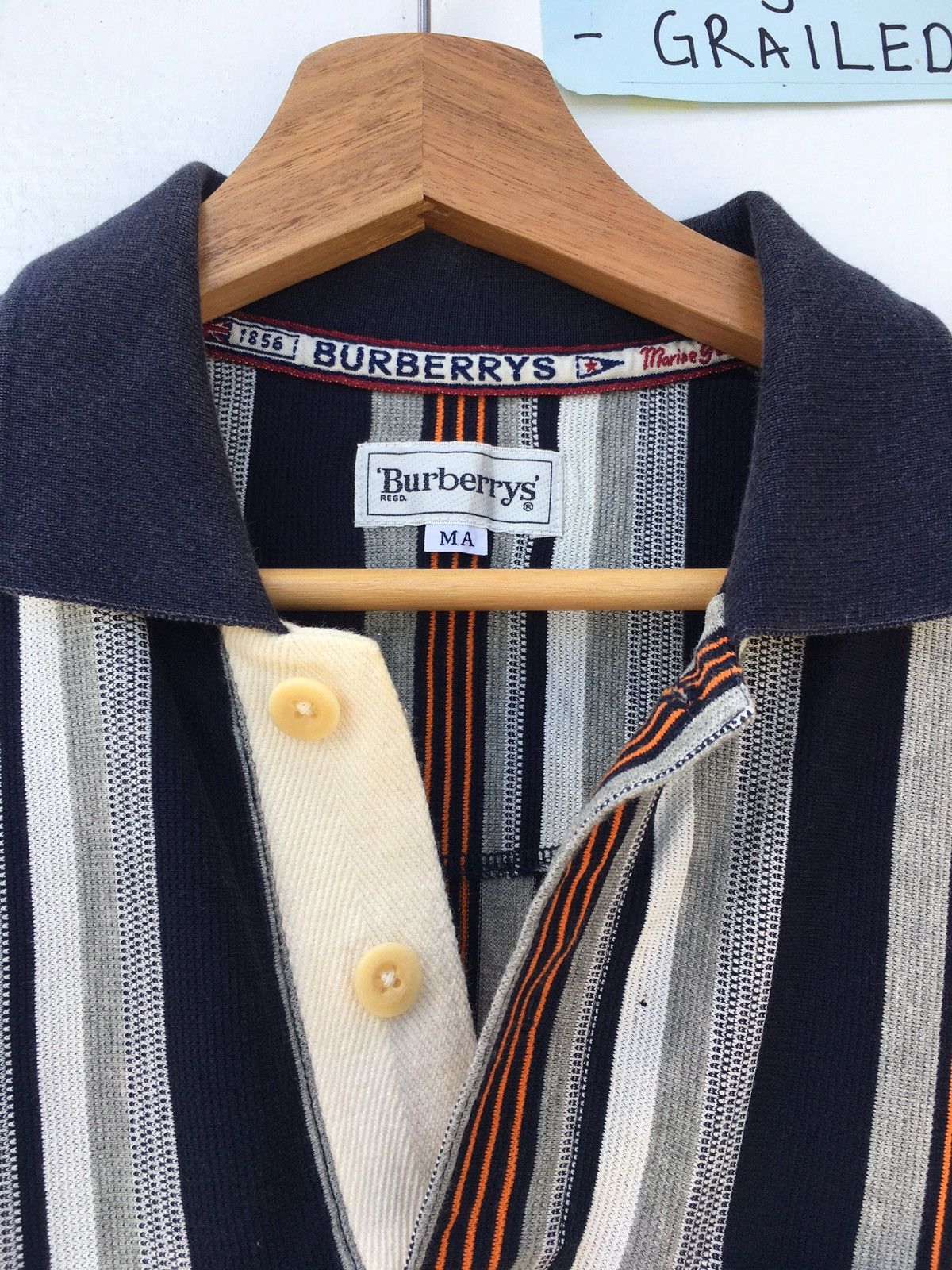 Burberry Vintage Burberry Stripes Polo Shirt Size US S / EU 44-46 / 1 - 8 Thumbnail