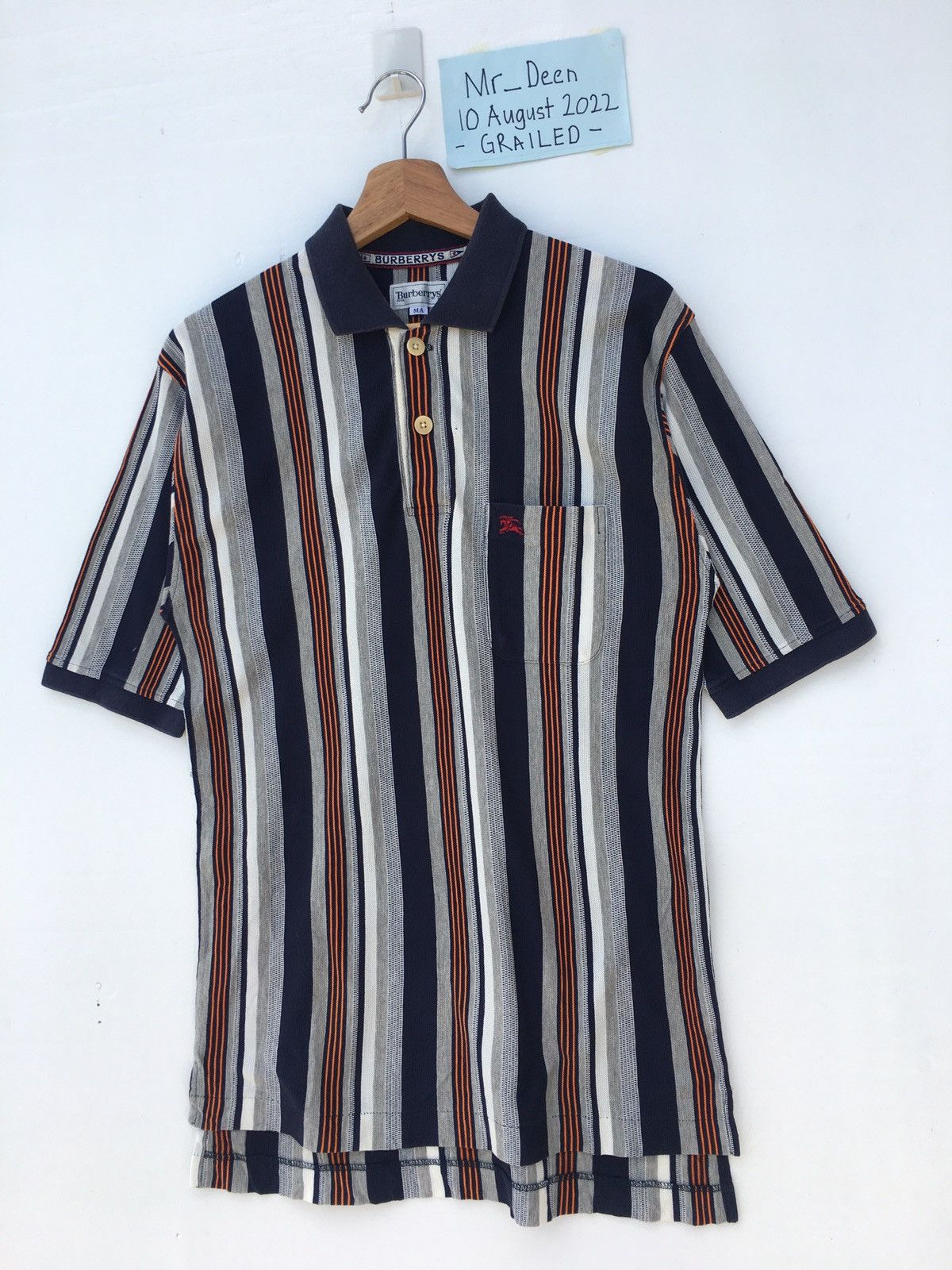 Burberry Vintage Burberry Stripes Polo Shirt Size US S / EU 44-46 / 1 - 4 Thumbnail