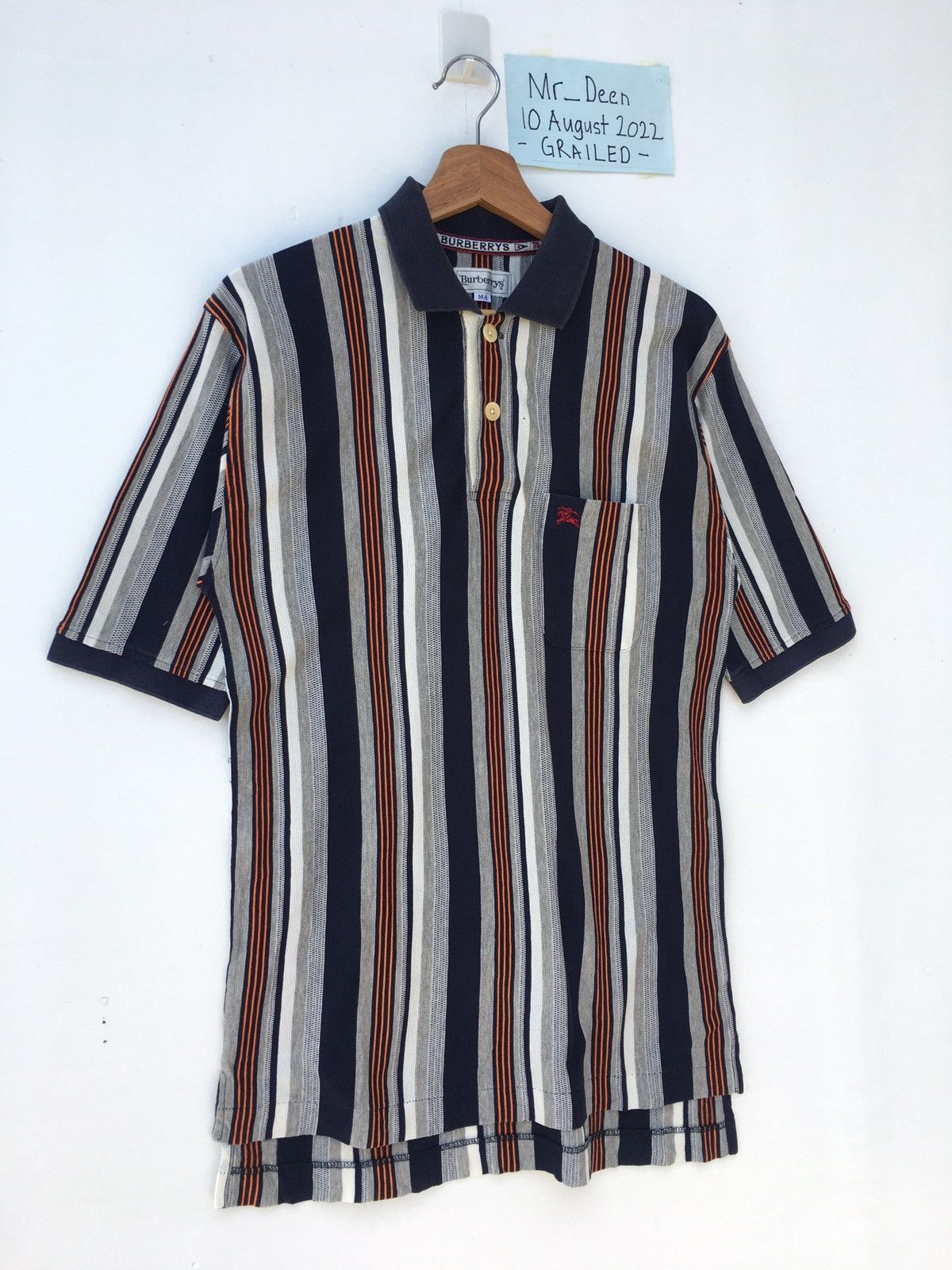 Burberry Vintage Burberry Stripes Polo Shirt Size US S / EU 44-46 / 1 - 3 Thumbnail