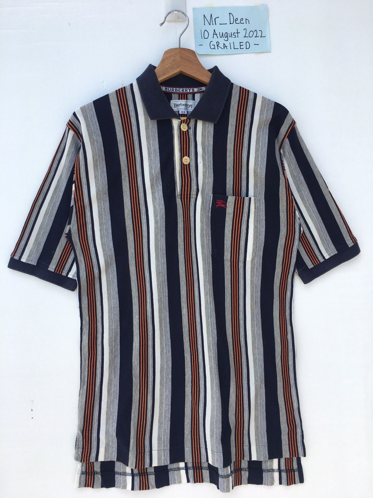 Burberry Vintage Burberry Stripes Polo Shirt Size US S / EU 44-46 / 1 - 5 Thumbnail