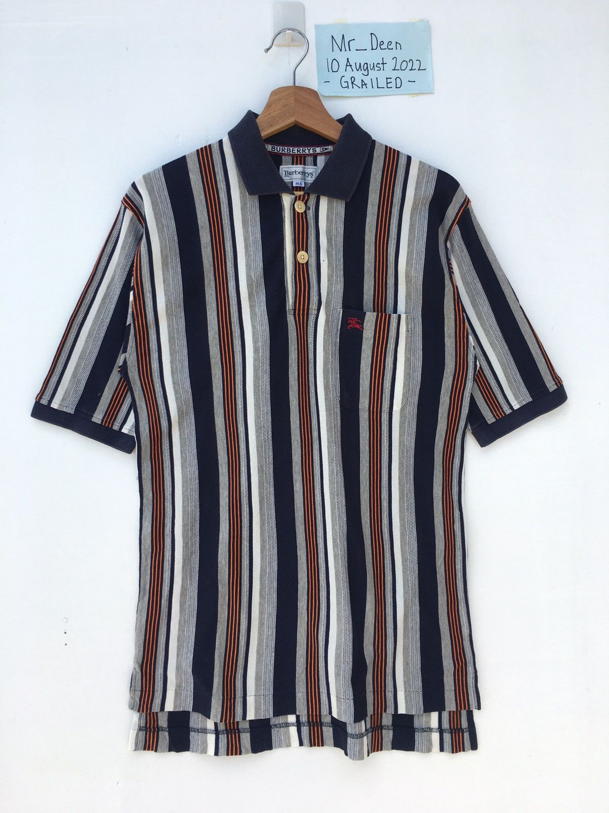 Burberry Vintage Burberry Stripes Polo Shirt Size US S / EU 44-46 / 1 - 2 Thumbnail