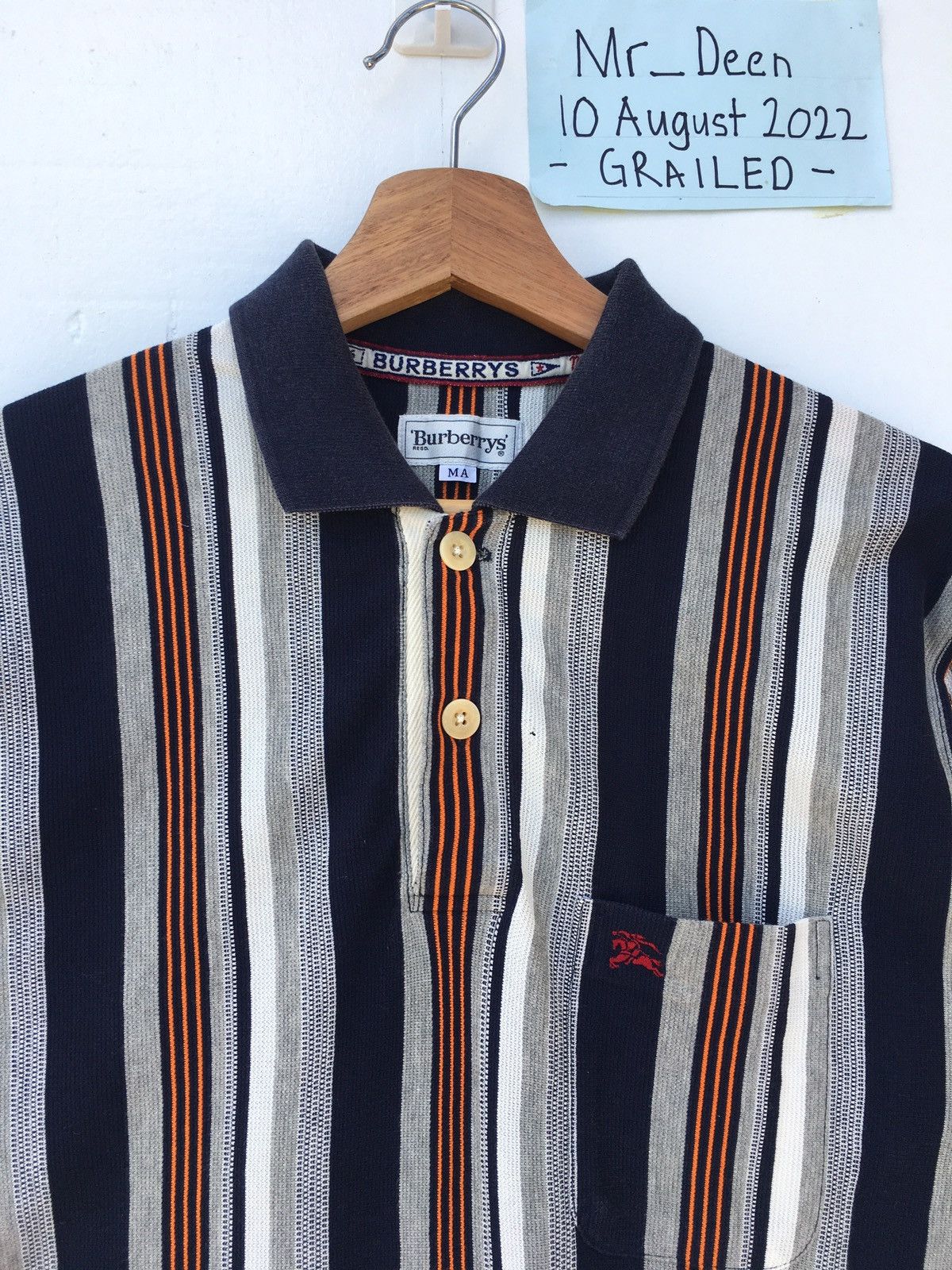 Burberry Vintage Burberry Stripes Polo Shirt Size US S / EU 44-46 / 1 - 1 Thumbnail