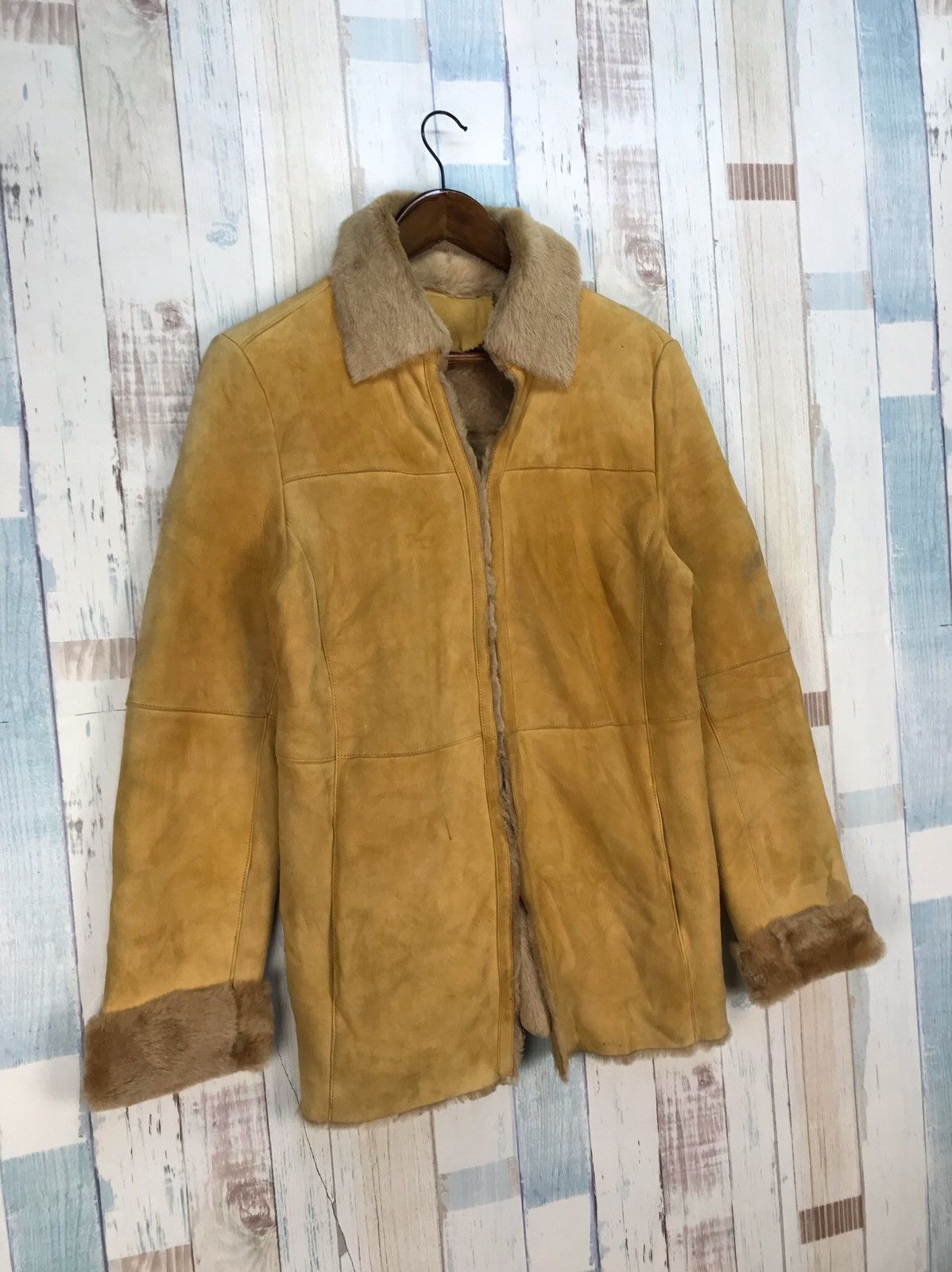 Genuine Leather × Vintage 💥RARE 💥Vintage Lamb Fur Skin Genuine Leather Jacket Size US M / EU 48-50 / 2 - 4 Thumbnail