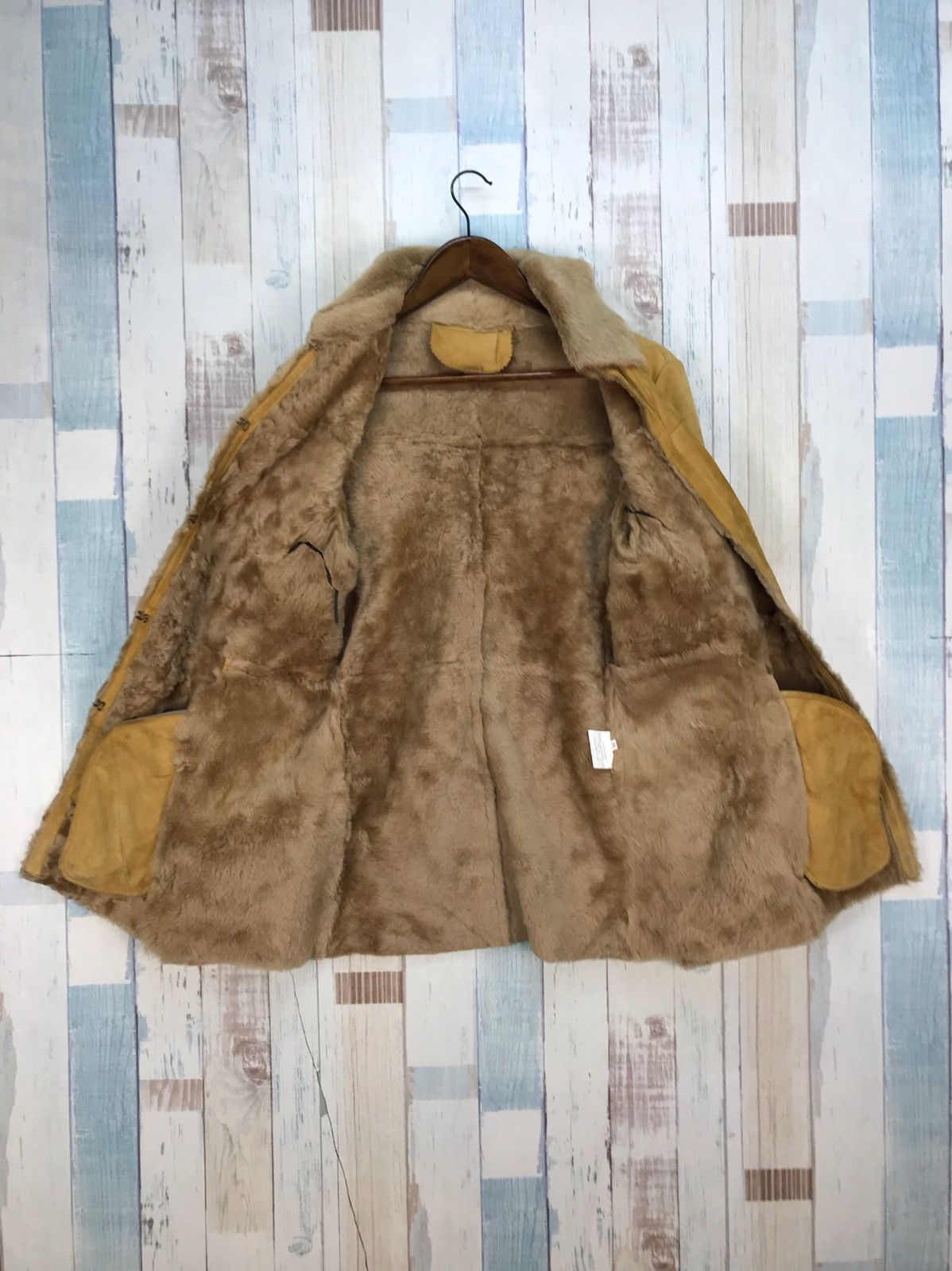 Genuine Leather × Vintage 💥RARE 💥Vintage Lamb Fur Skin Genuine Leather Jacket Size US M / EU 48-50 / 2 - 3 Thumbnail