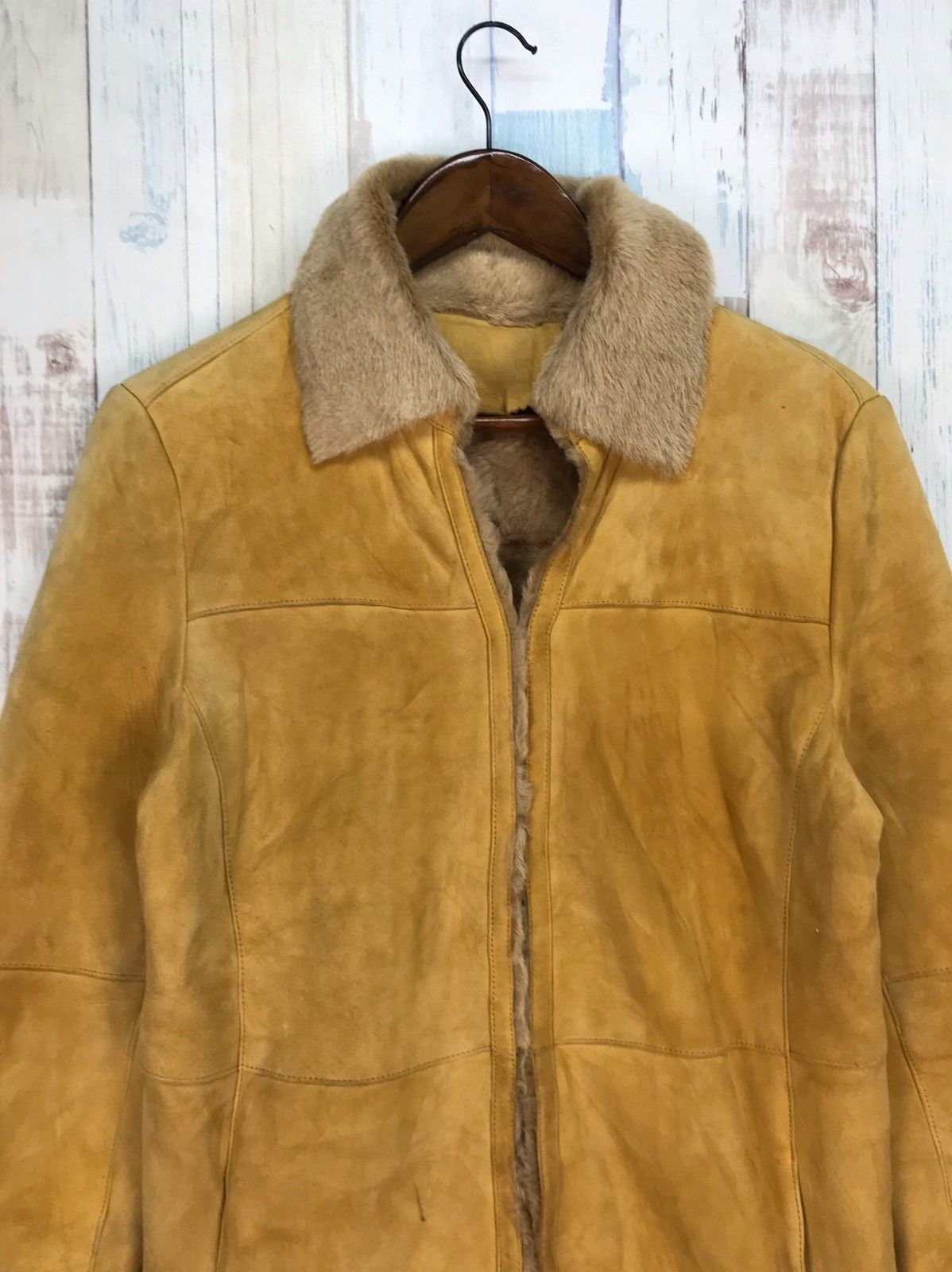 Genuine Leather × Vintage 💥RARE 💥Vintage Lamb Fur Skin Genuine Leather Jacket Size US M / EU 48-50 / 2 - 5 Thumbnail