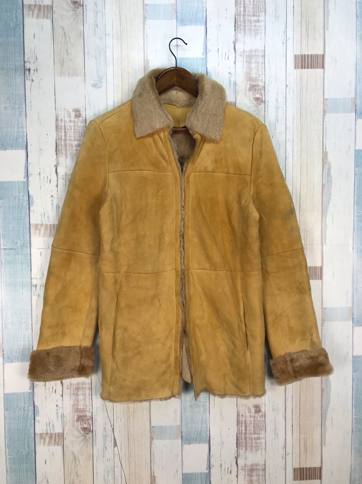 Genuine Leather × Vintage 💥RARE 💥Vintage Lamb Fur Skin Genuine Leather Jacket Size US M / EU 48-50 / 2 - 1 Thumbnail