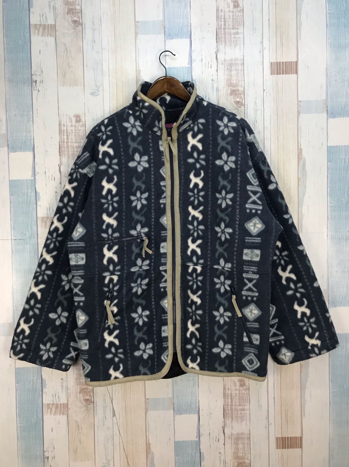Japanese Brand × Vintage Vintage Tyrolia Japanese Brand Floral Fleece Size US XL / EU 56 / 4 - 1 Thumbnail