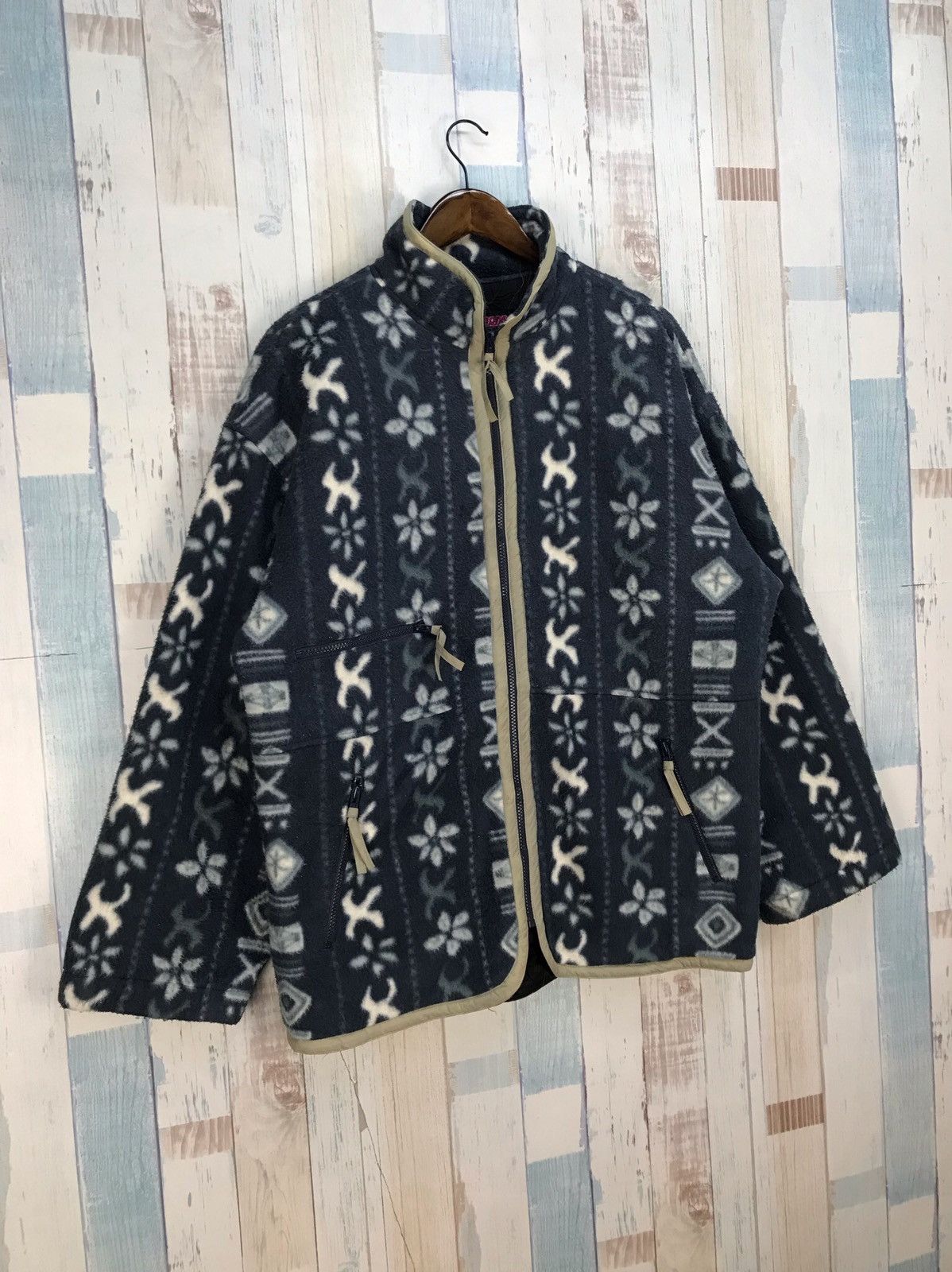 Japanese Brand × Vintage Vintage Tyrolia Japanese Brand Floral Fleece Size US XL / EU 56 / 4 - 3 Thumbnail
