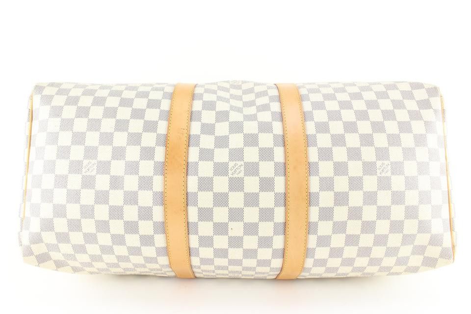 Louis Vuitton Damier Azur Keepall 50 Duffle Bag 38lk824s