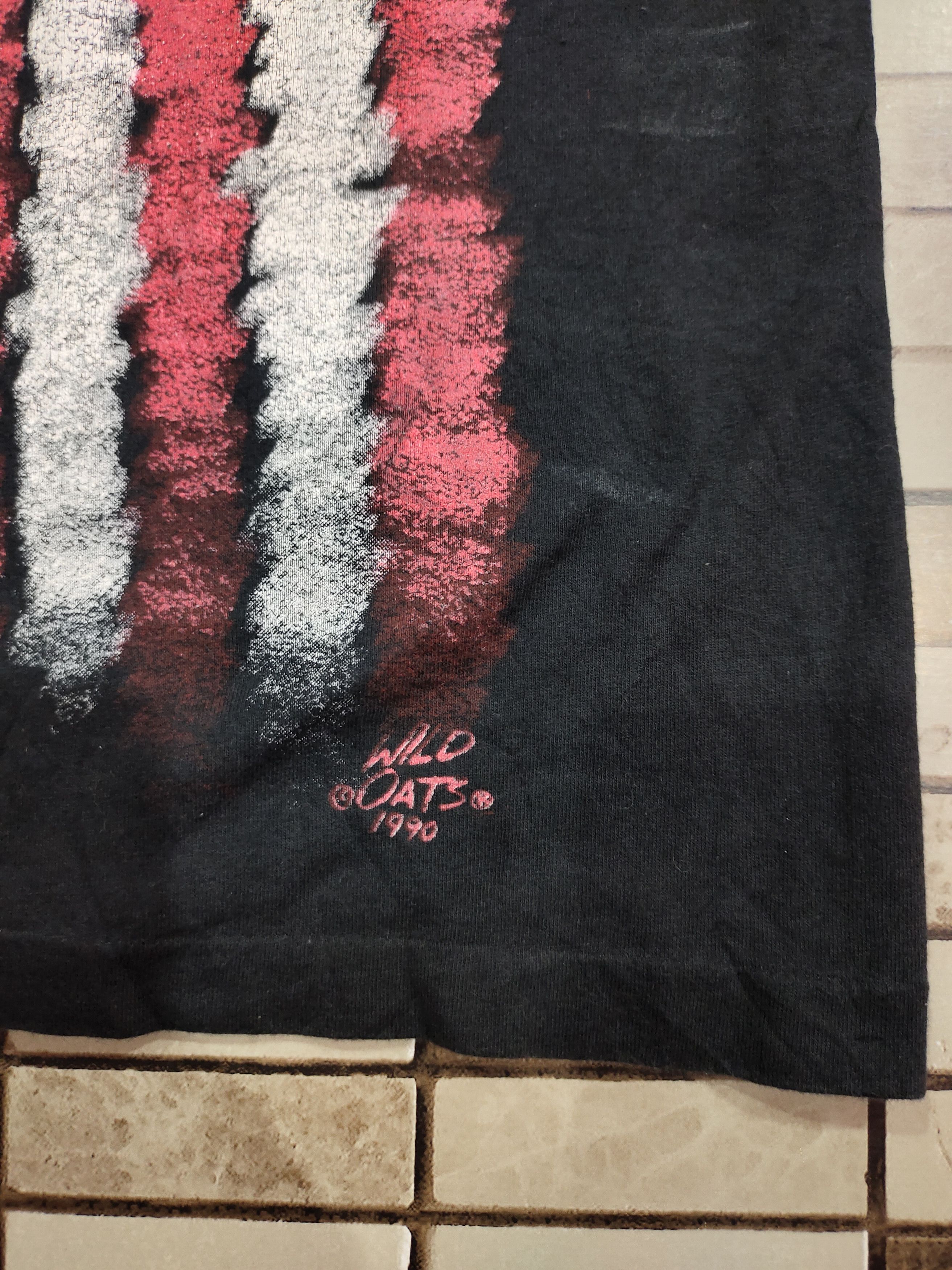 Anvil Vintage Wild Oat's American Flag full Print tshirt Size US L / EU 52-54 / 3 - 3 Thumbnail