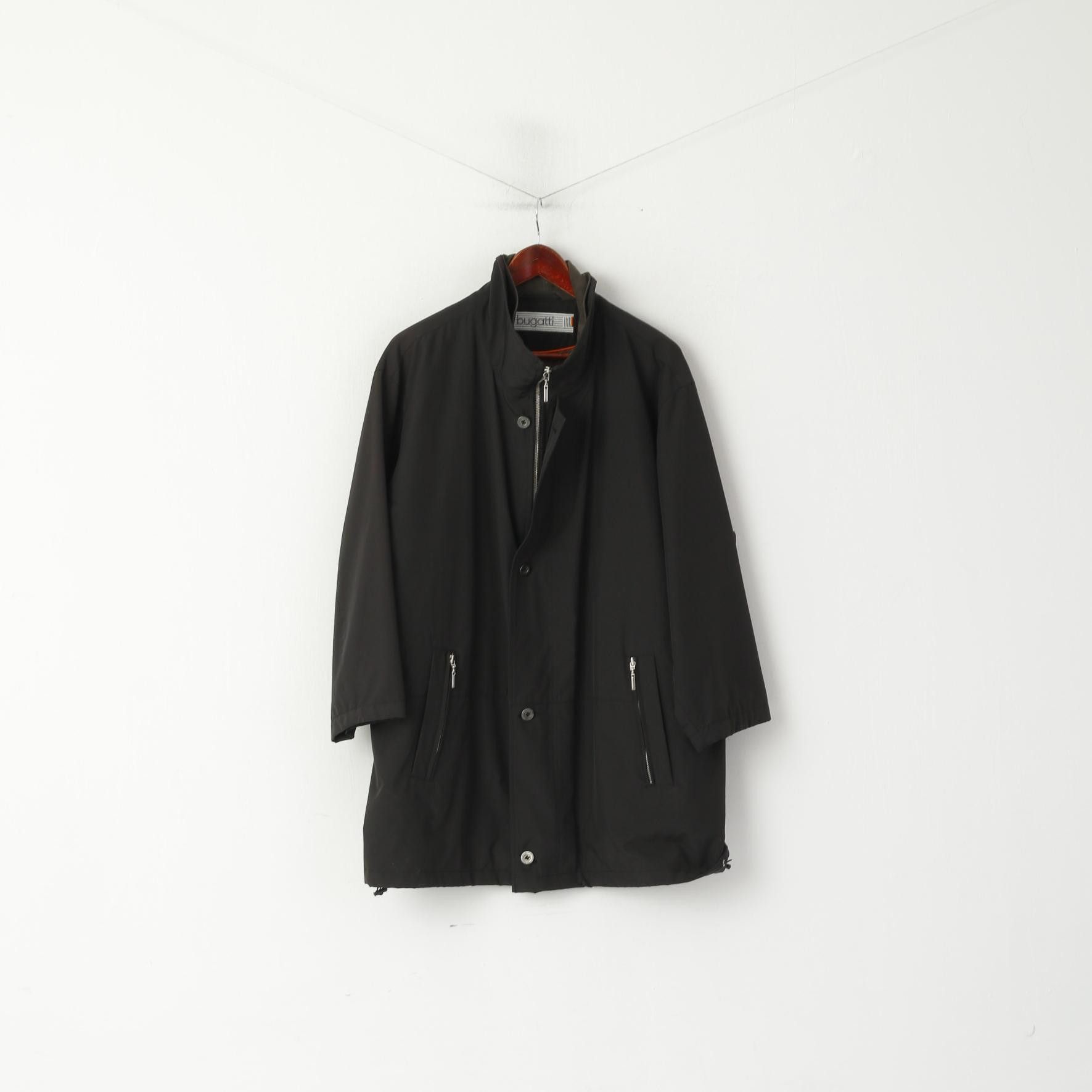 Bugatti Bugatti Men 27 XL Coat Black Lightweight Full Zipper 3240 Size US XL / EU 56 / 4 - 2 Thumbnail
