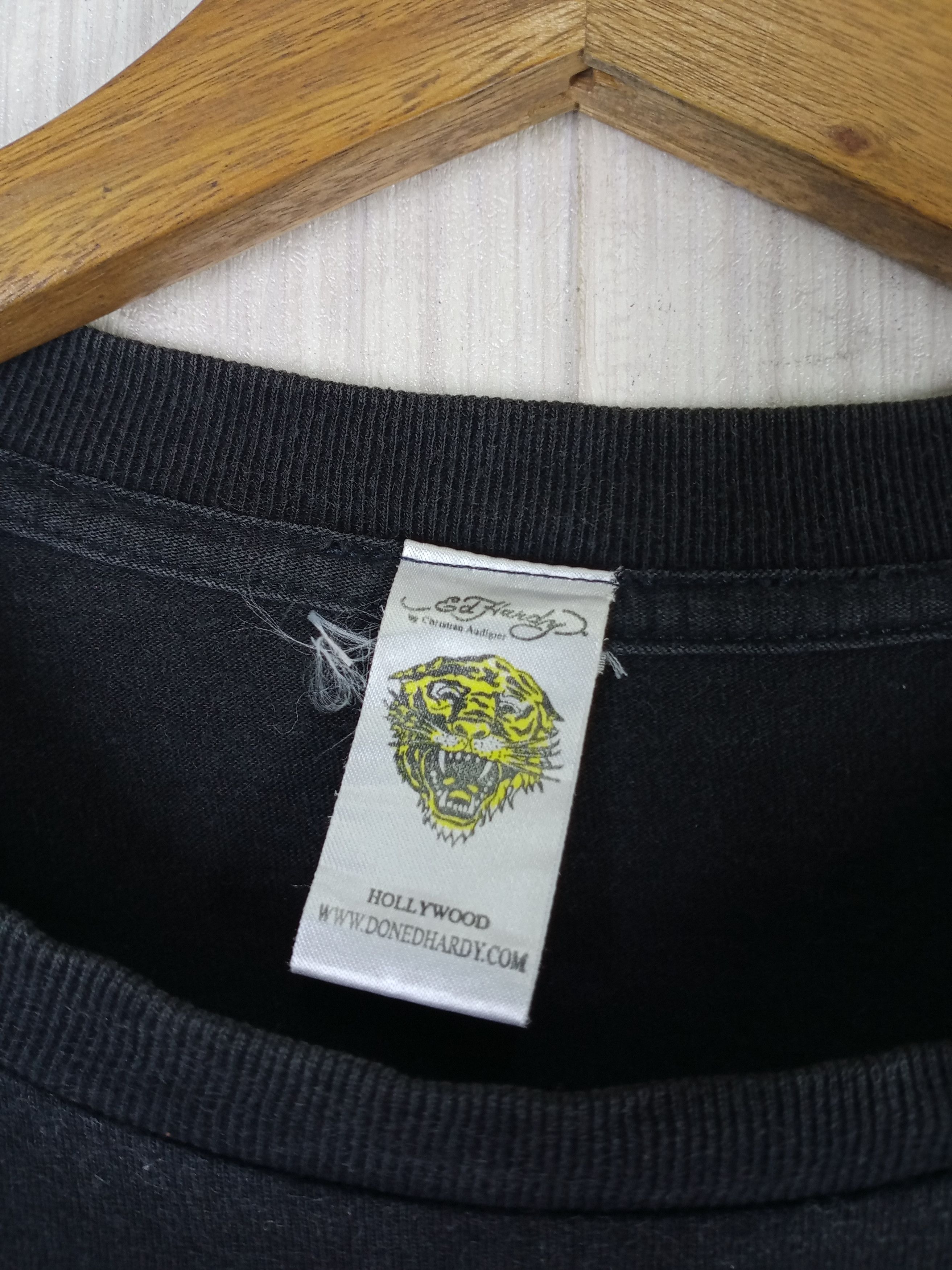 Christian Audigier Rare Vintage Ed Hardy Christian Audigier Big Logo Tshirt Size US L / EU 52-54 / 3 - 4 Thumbnail