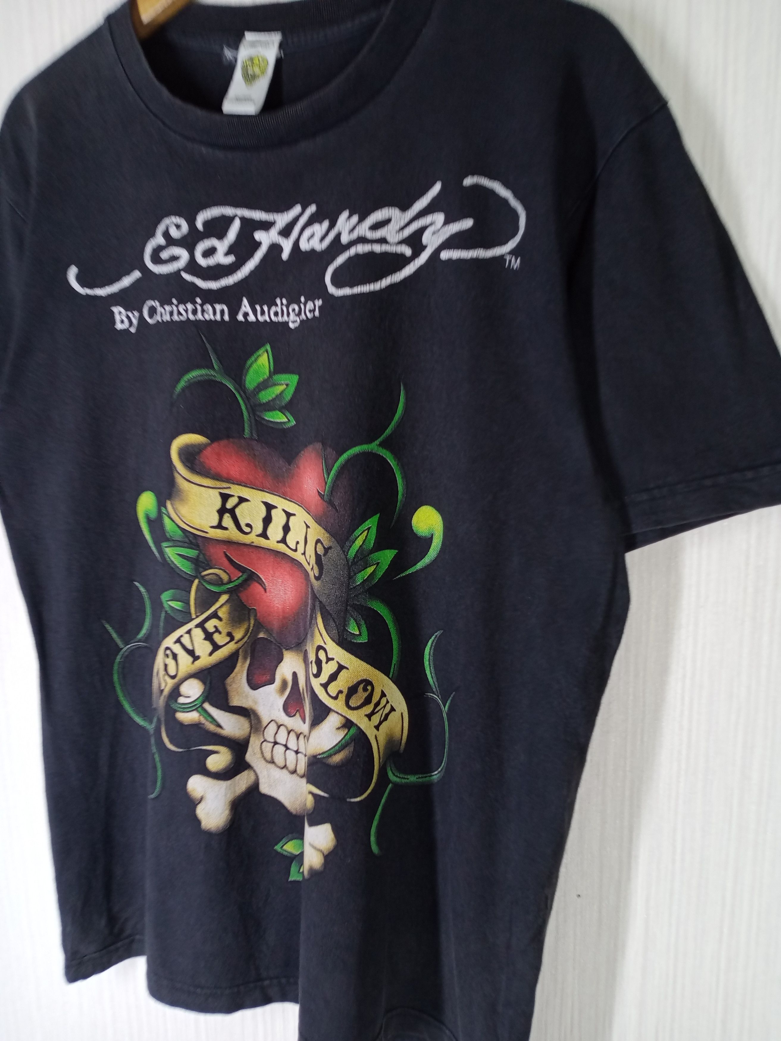 Christian Audigier Rare Vintage Ed Hardy Christian Audigier Big Logo Tshirt Size US L / EU 52-54 / 3 - 3 Thumbnail