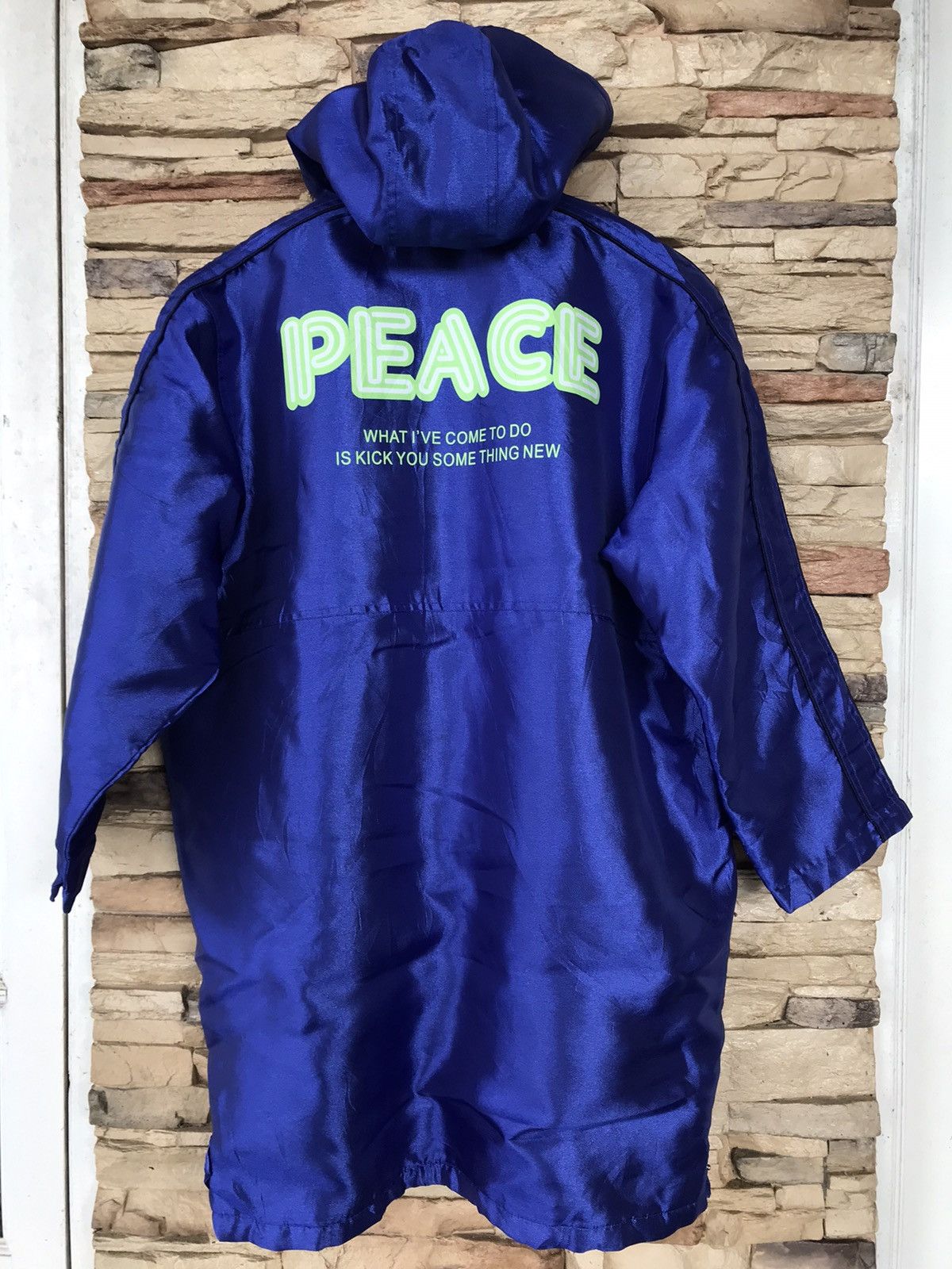 Vintage Snow Blossom Peace Windbreaker Long Coat Jacket Hoodies Size US L / EU 52-54 / 3 - 6 Thumbnail