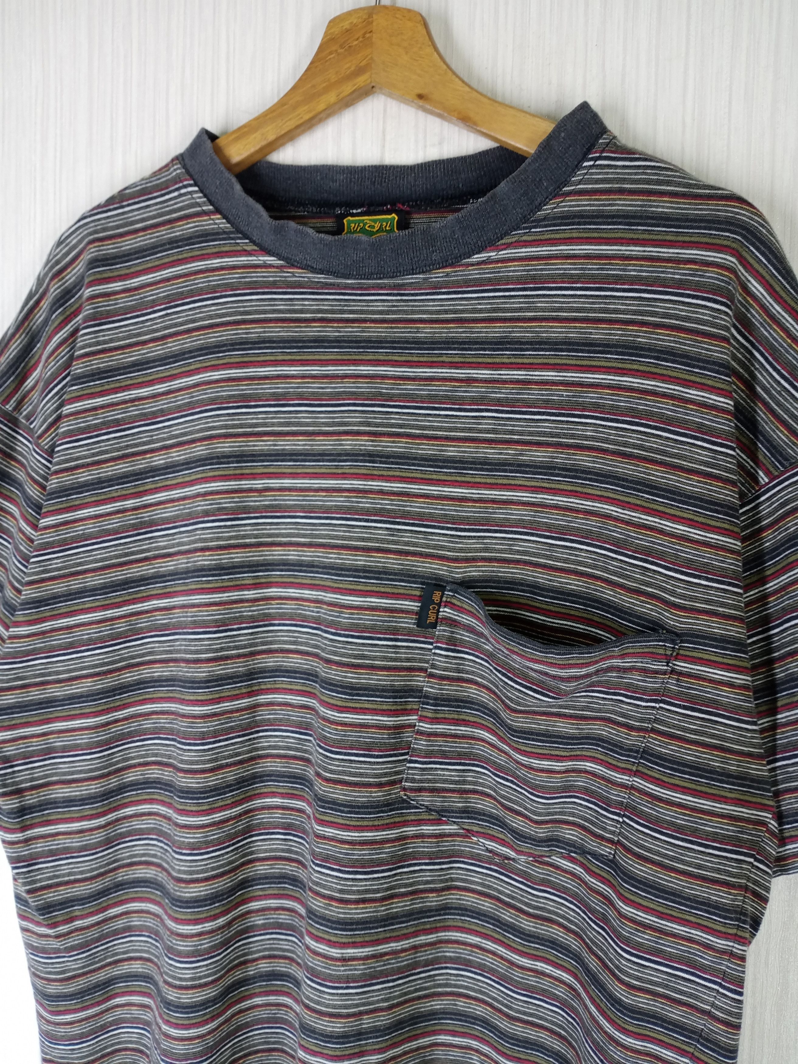 Ripcurl Rare Vintage 90s Ripcurl Striped Tshirt Size US L / EU 52-54 / 3 - 2 Thumbnail