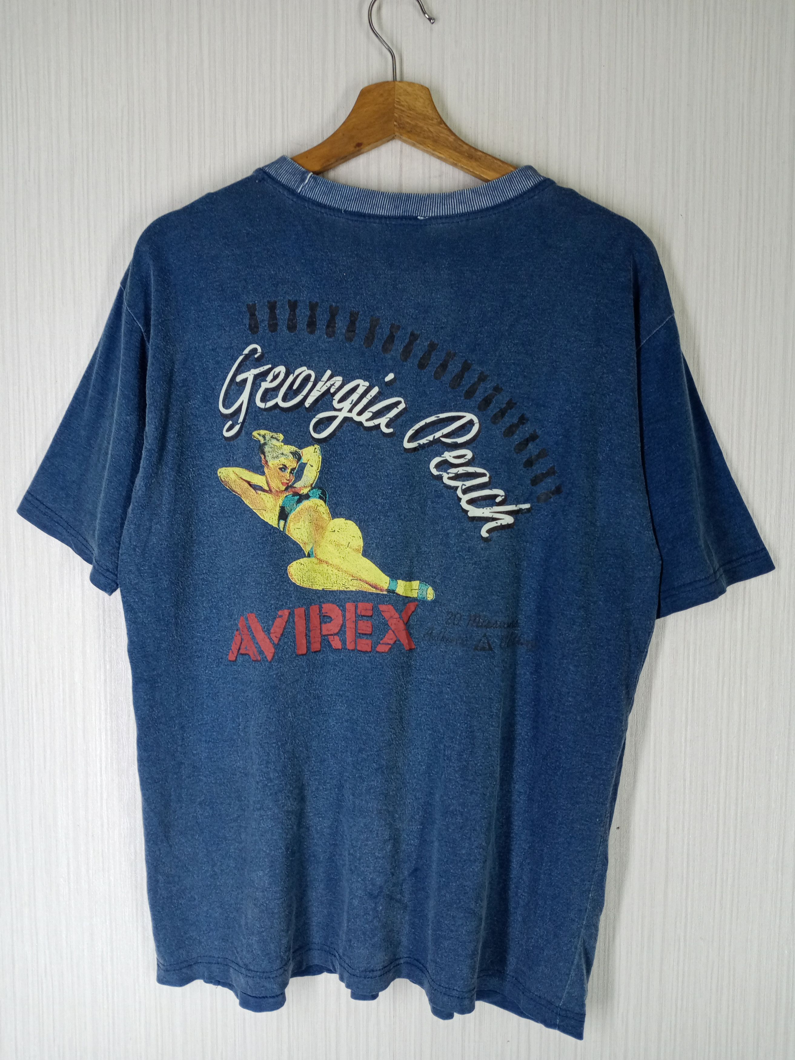 Avirex Rare Vintage 90s Avirex Georgia Peach Tshirt Size US M / EU 48-50 / 2 - 1 Thumbnail