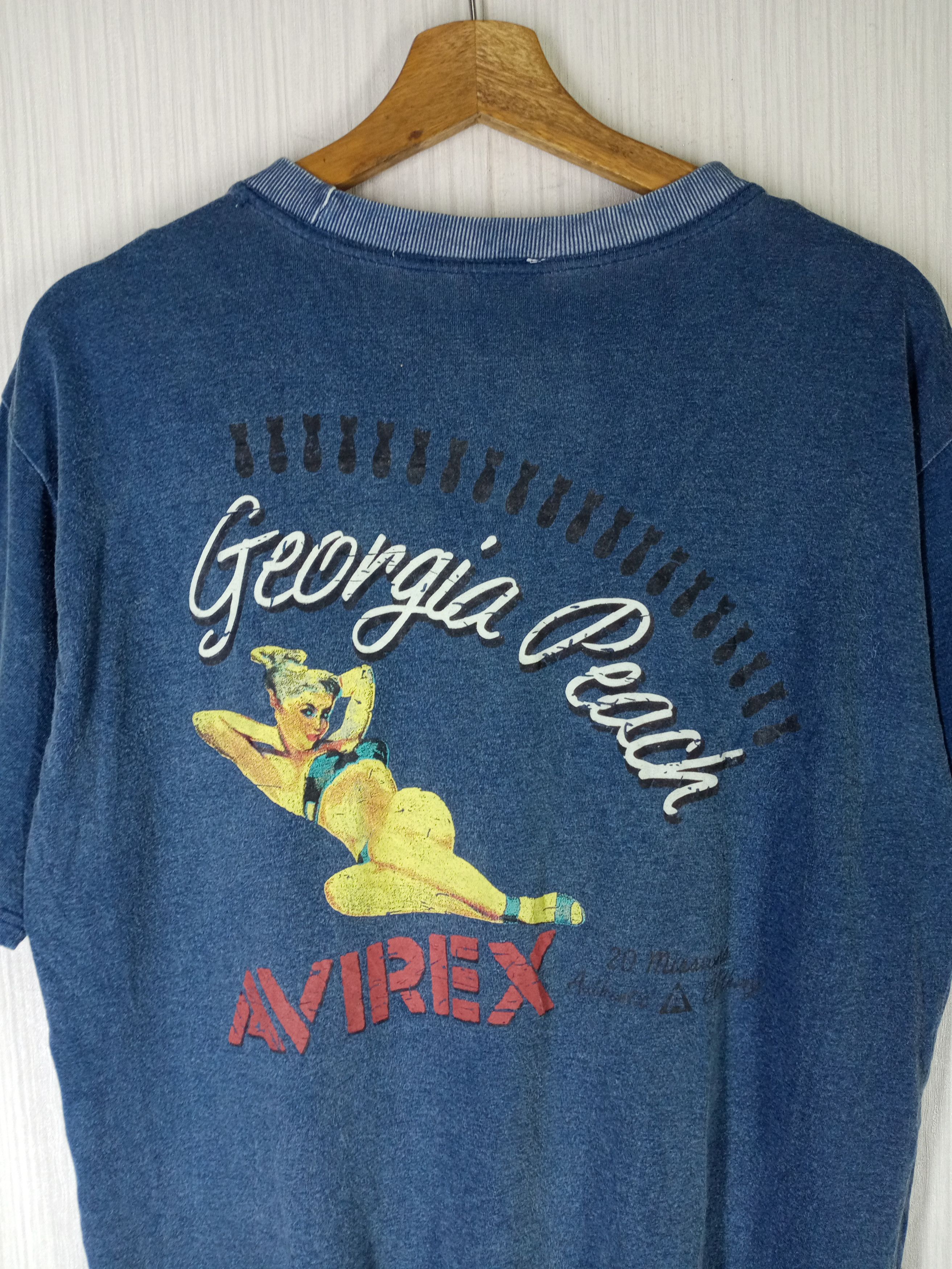 Avirex Rare Vintage 90s Avirex Georgia Peach Tshirt Size US M / EU 48-50 / 2 - 2 Thumbnail