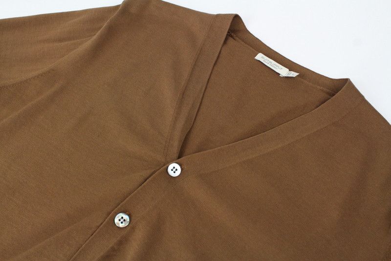 Suitsupply LARGE Long Sleeve Button-Up Sweater V-Neck Jumper 33066 Size US L / EU 52-54 / 3 - 3 Thumbnail