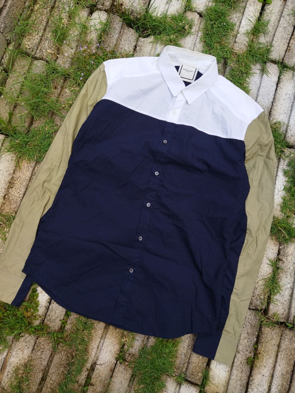 Wooyoungmi Wooyoungmi Paris 3 Tones Colourblock Button Shirt Size US M / EU 48-50 / 2 - 2 Thumbnail