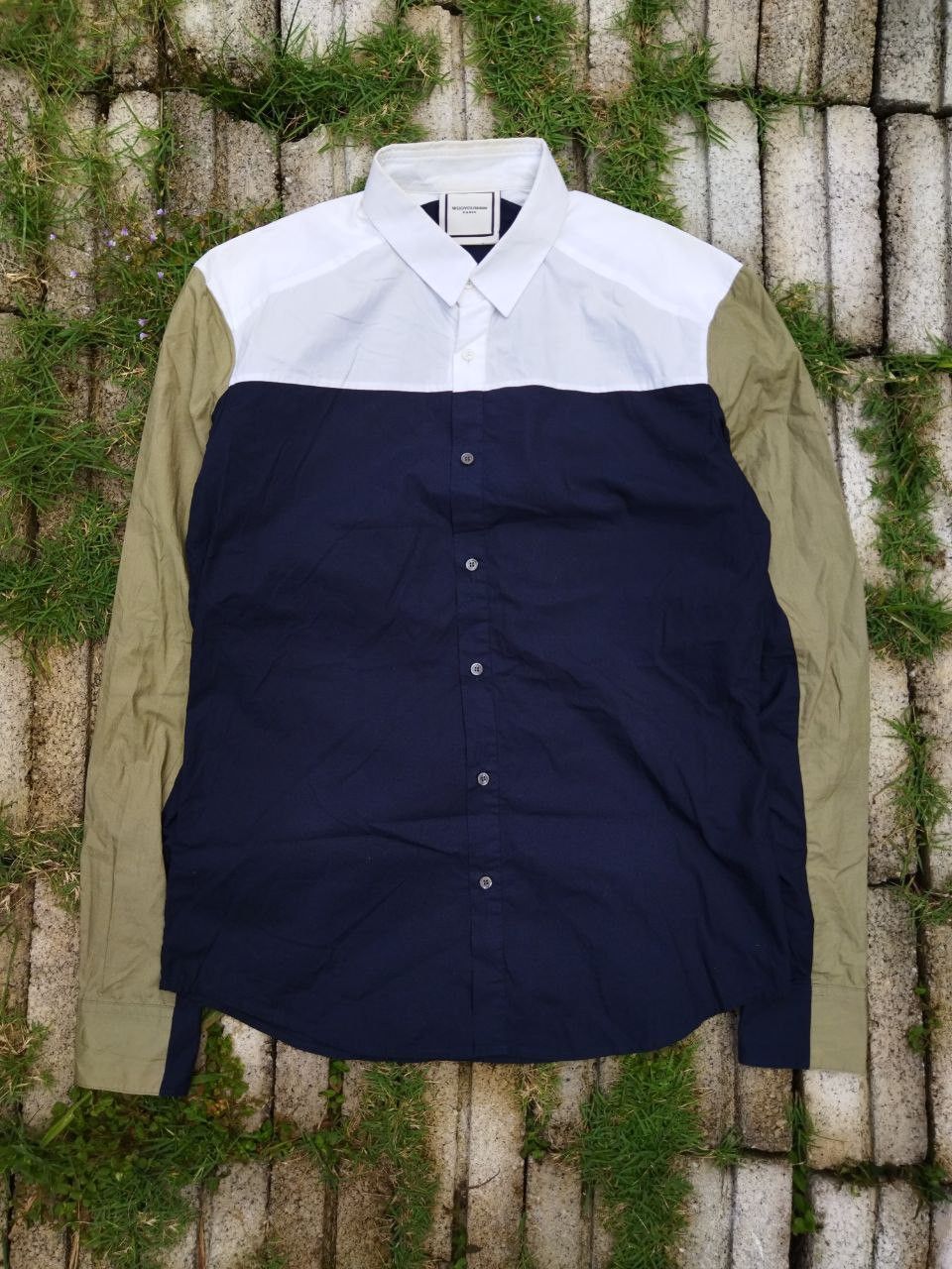 Wooyoungmi Wooyoungmi Paris 3 Tones Colourblock Button Shirt Size US M / EU 48-50 / 2 - 1 Thumbnail