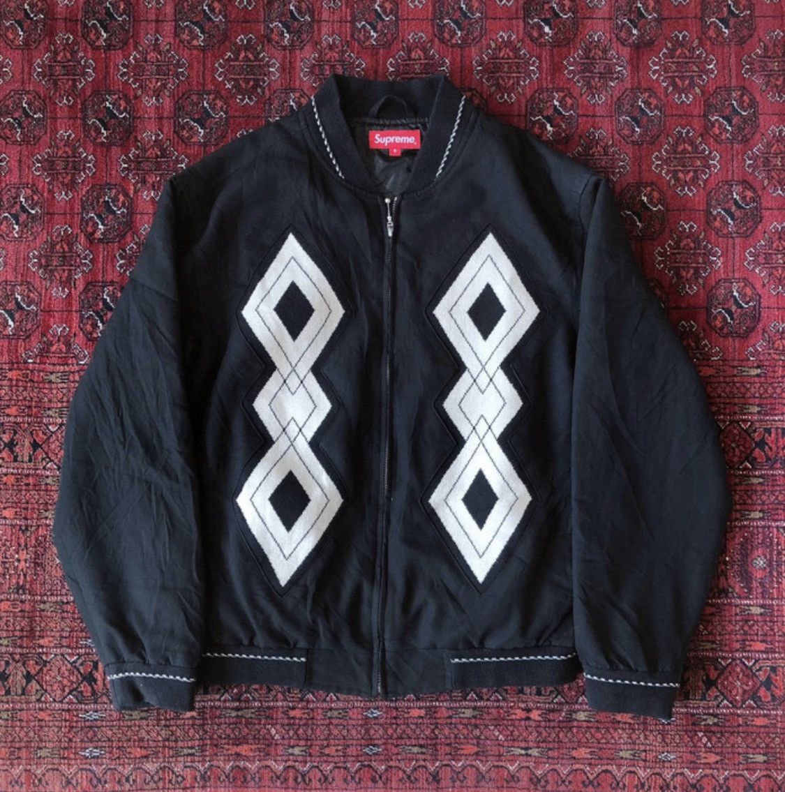 Supreme diamond rayon outlet bomber jacket