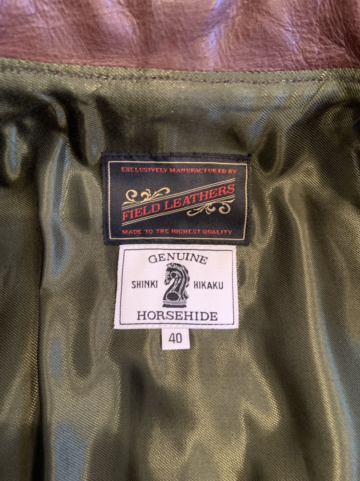 Custom Jacket Field Leathers Size 40 Horsehide Jacket Size US M / EU 48-50 / 2 - 4 Thumbnail