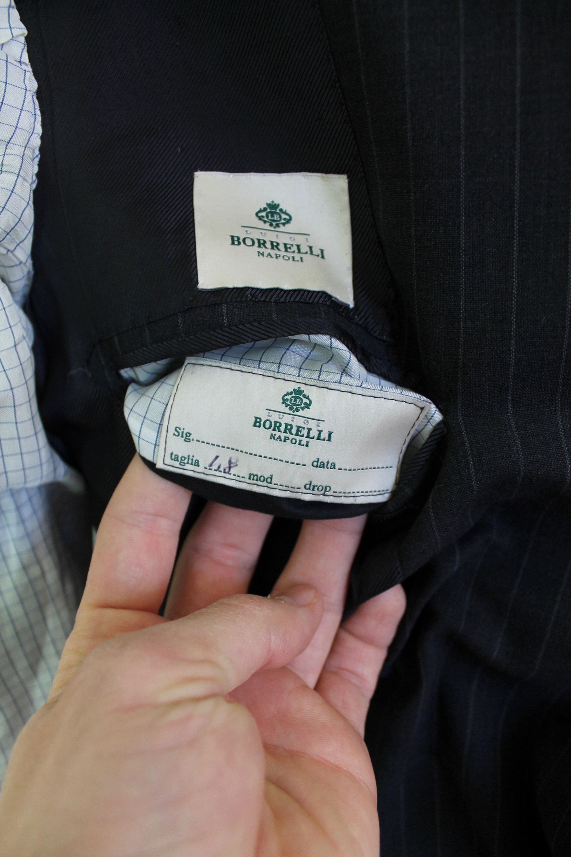 Luigi Borrelli Luigi Borelli Napoli Blazer B90 Striped Blazer 100% Wool Size 38R - 5 Thumbnail