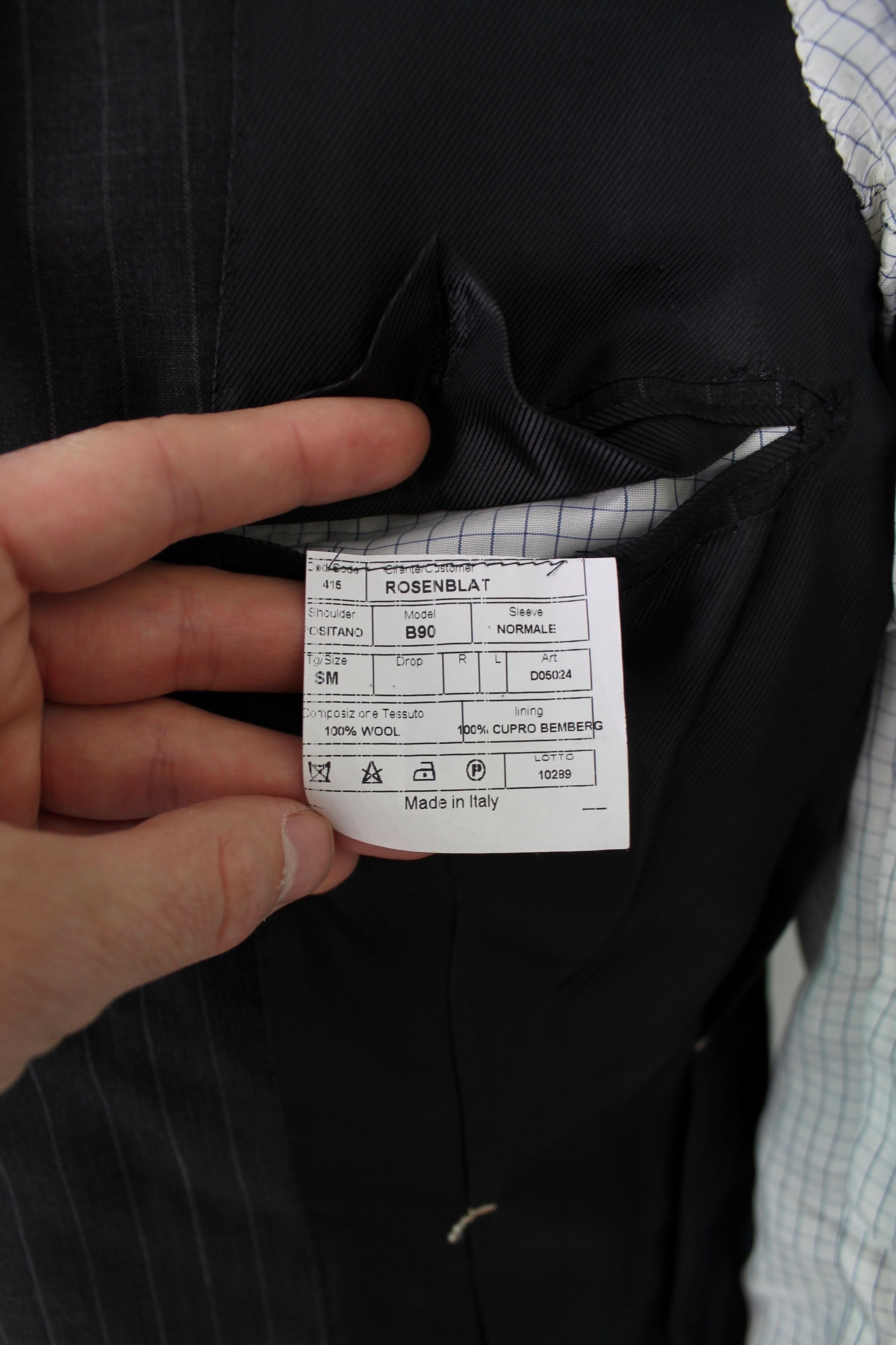 Luigi Borrelli Luigi Borelli Napoli Blazer B90 Striped Blazer 100% Wool Size 38R - 6 Thumbnail