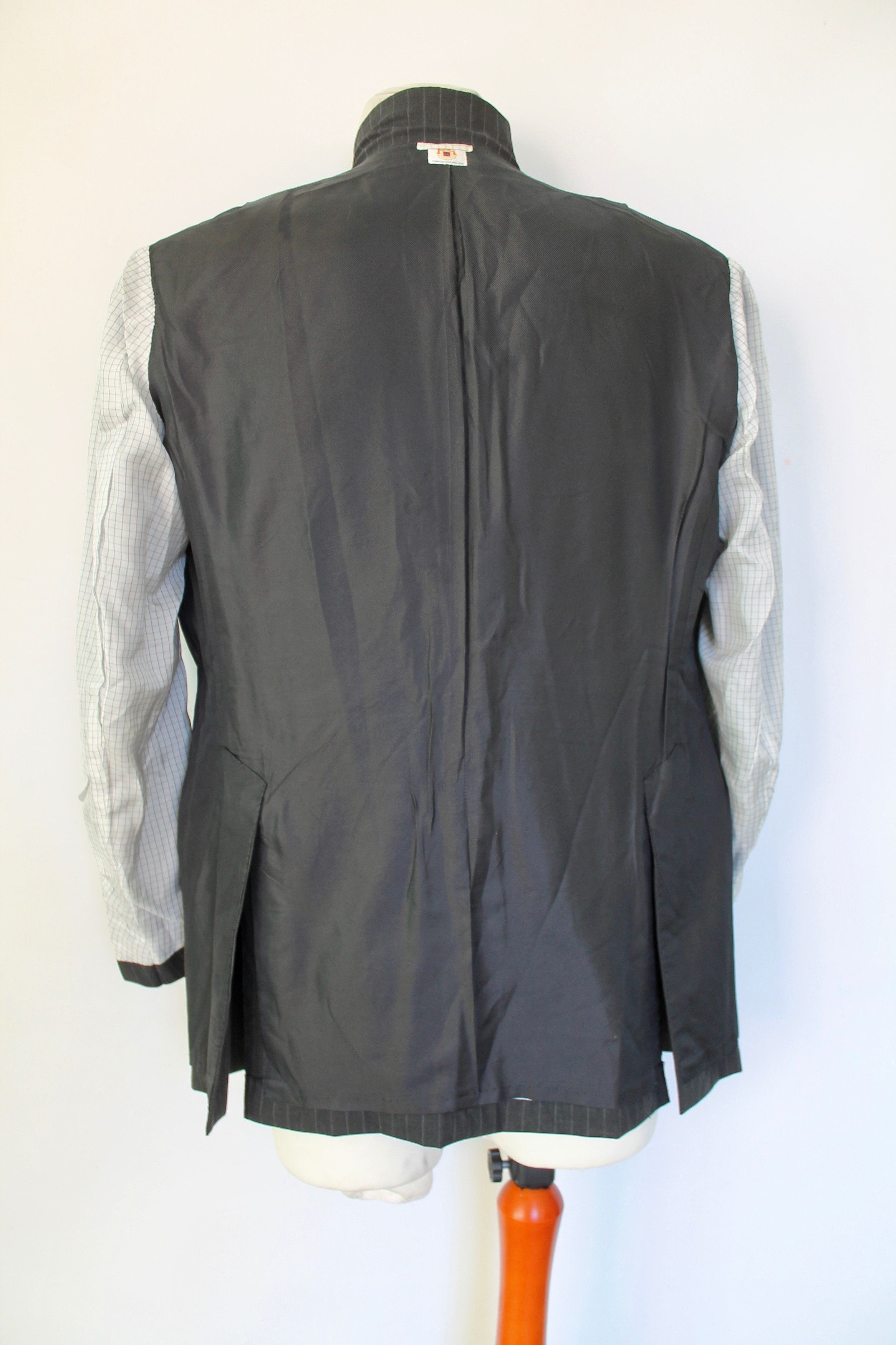 Luigi Borrelli Luigi Borelli Napoli Blazer B90 Striped Blazer 100% Wool Size 38R - 7 Thumbnail