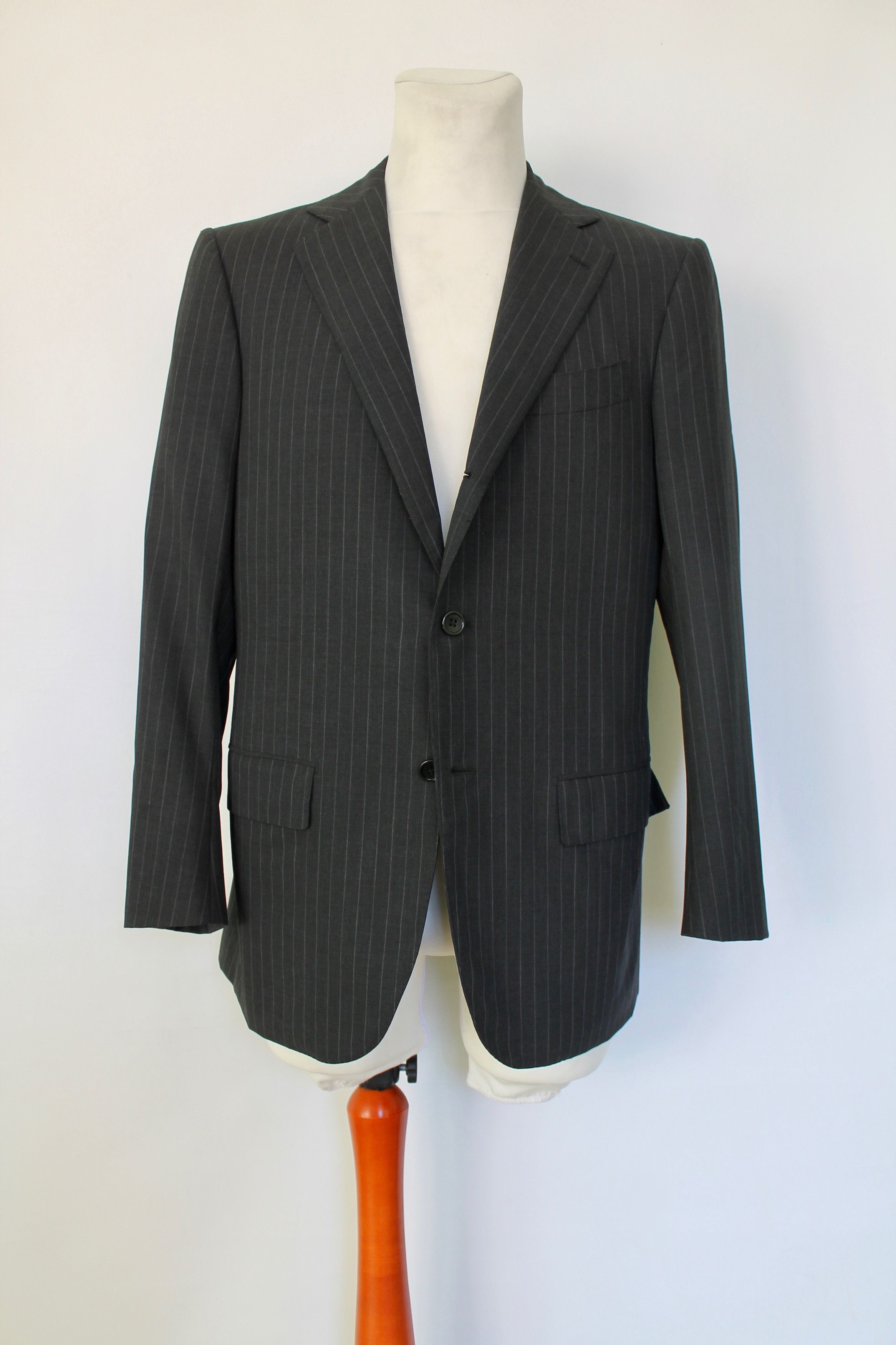 Luigi Borrelli Luigi Borelli Napoli Blazer B90 Striped Blazer 100% Wool Size 38R - 1 Thumbnail
