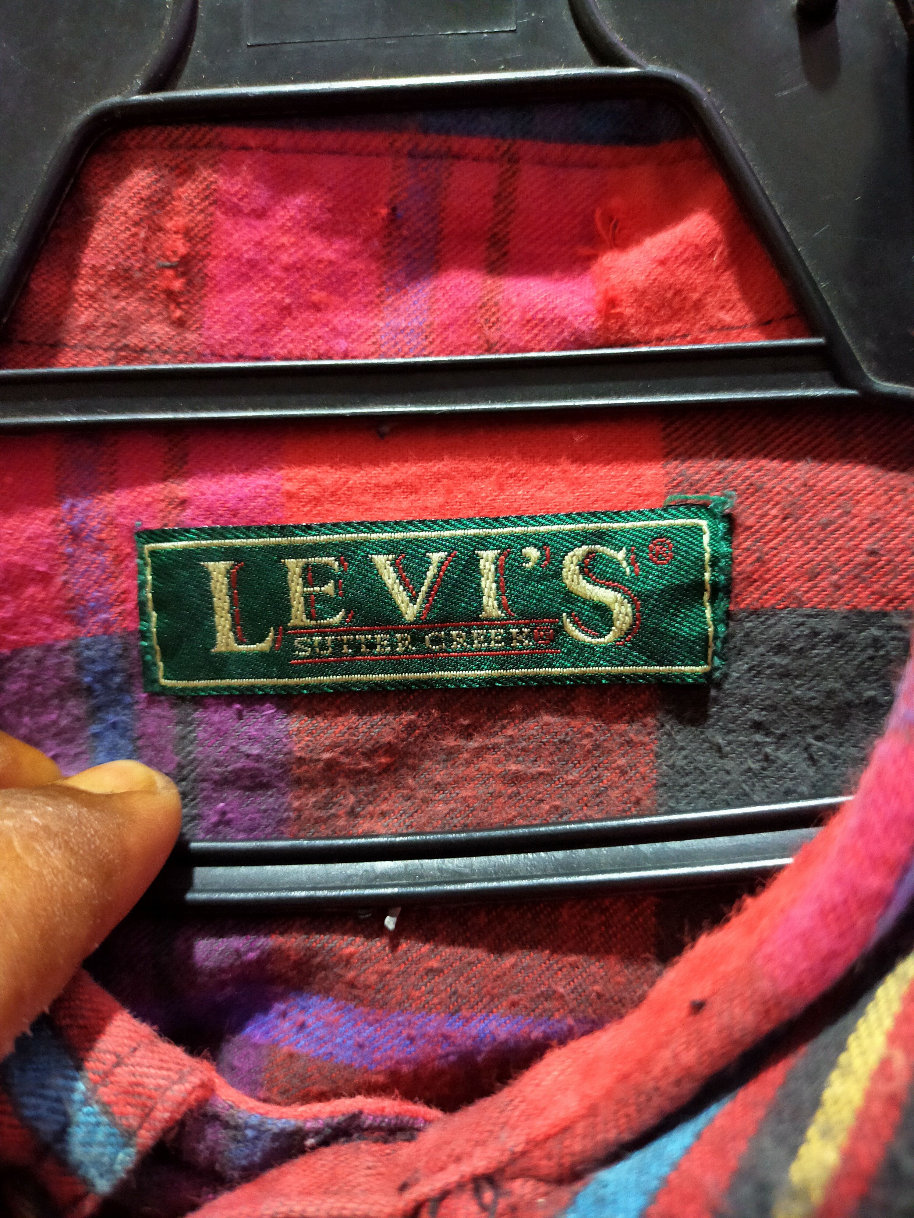 Levi's × Vintage Vintage Distressed Levi's Big E Plaid Shirt Button Up Size US XL / EU 56 / 4 - 4 Thumbnail