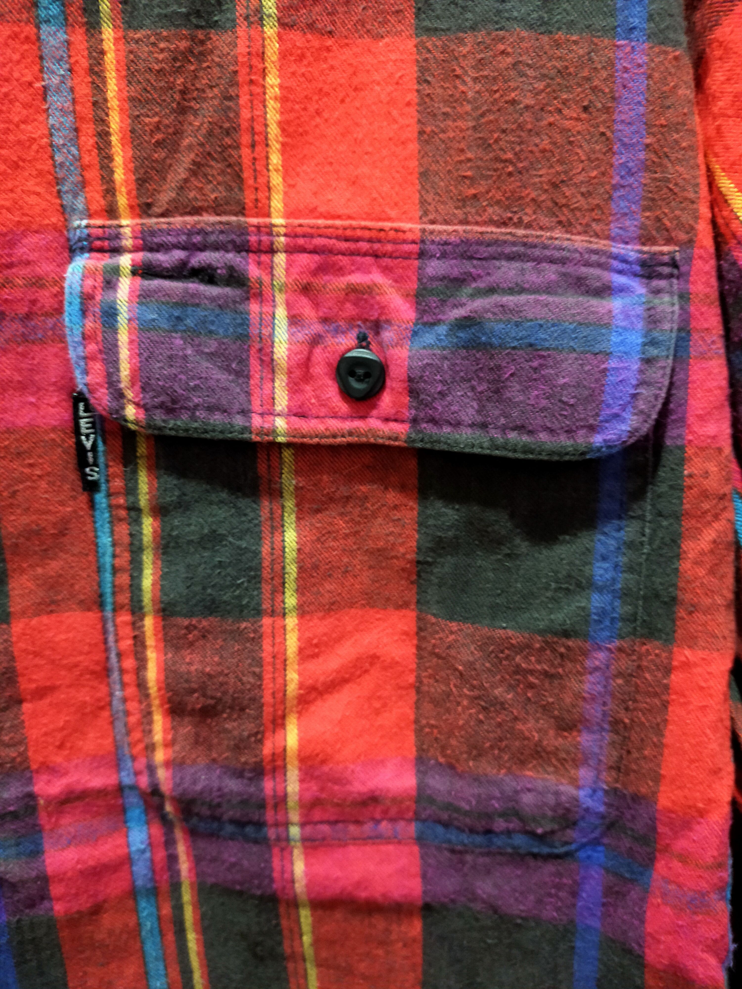 Levi's × Vintage Vintage Distressed Levi's Big E Plaid Shirt Button Up Size US XL / EU 56 / 4 - 5 Thumbnail