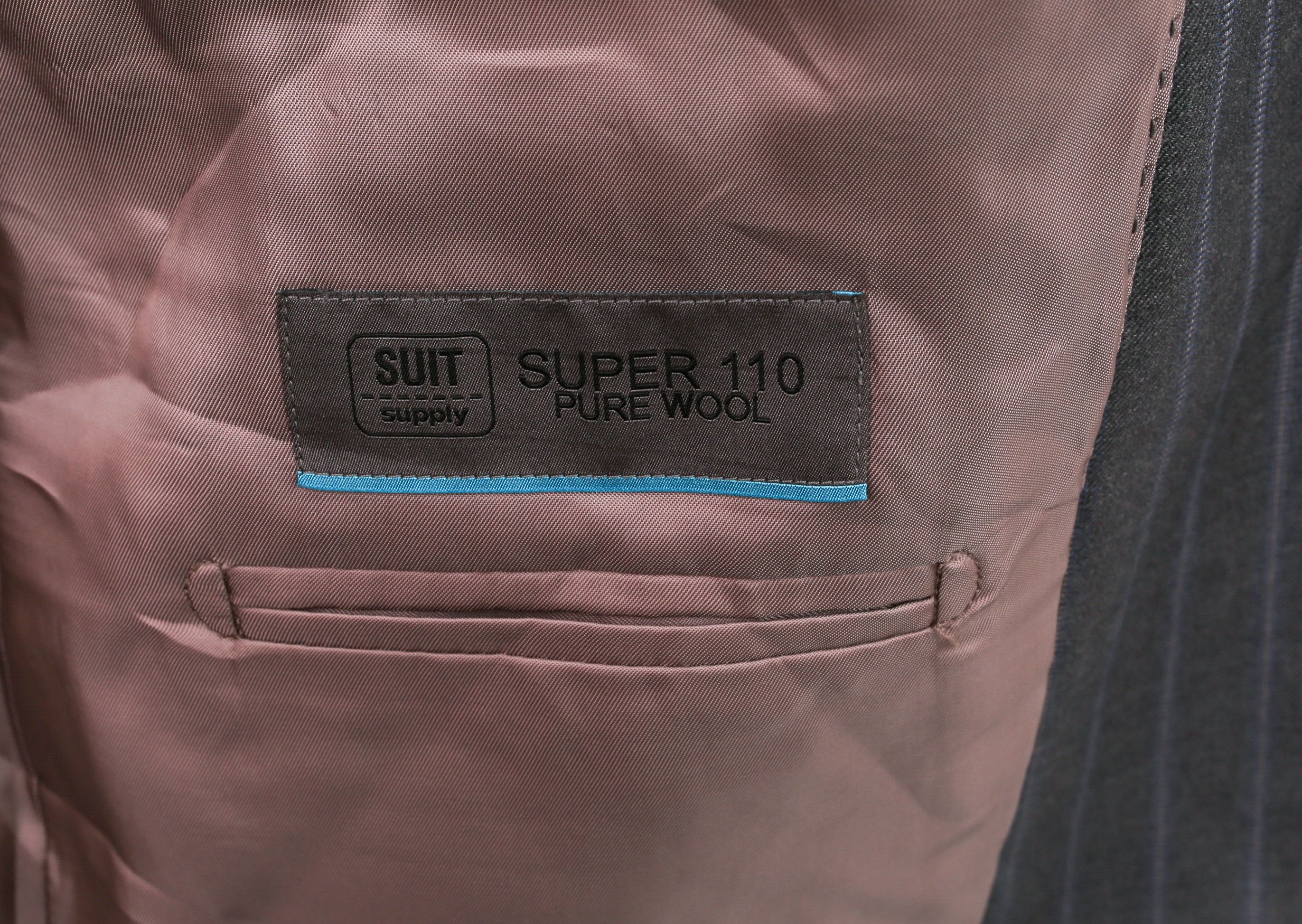 Suitsupply SUITSUPPLY Super 110 Wool Blazer Coat Pinstriped Jacket Size 42R - 6 Thumbnail