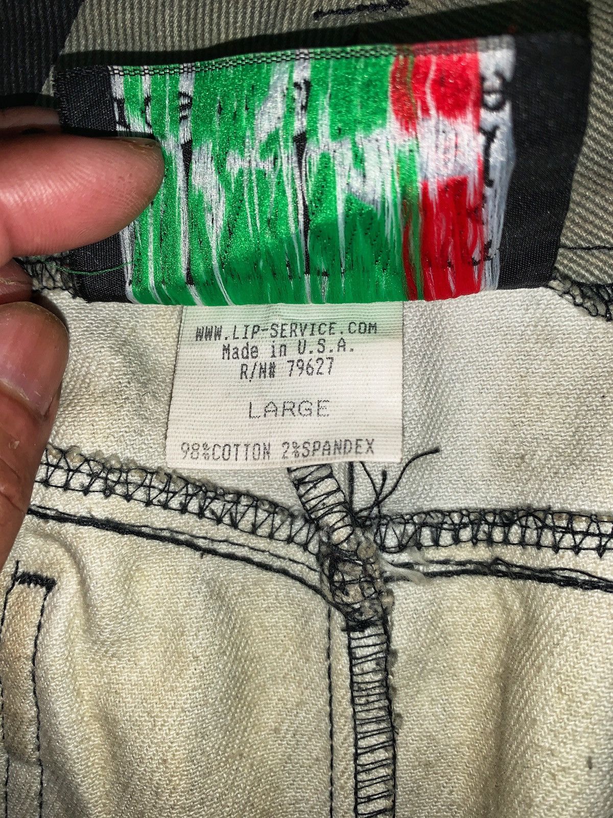 Fashion Victim Vintage LIP SERVICE Stripes Zipper Skirt. Size 34" / US 12 / IT 48 - 10 Thumbnail