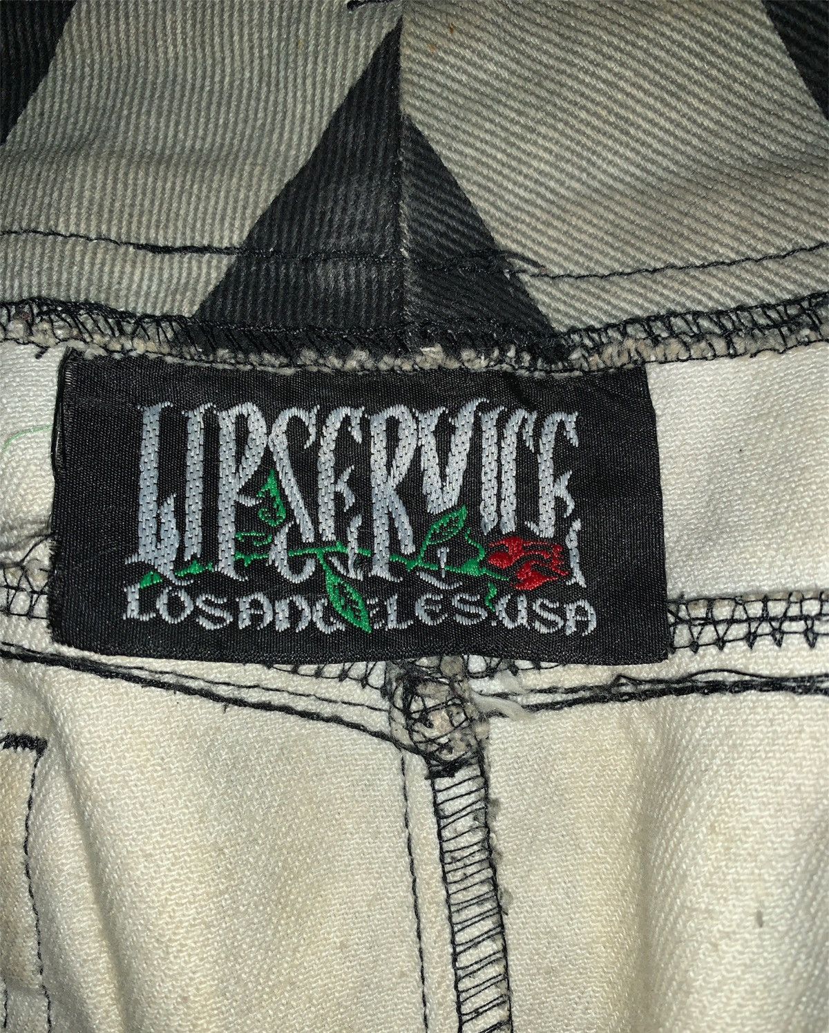 Fashion Victim Vintage LIP SERVICE Stripes Zipper Skirt. Size 34" / US 12 / IT 48 - 9 Thumbnail