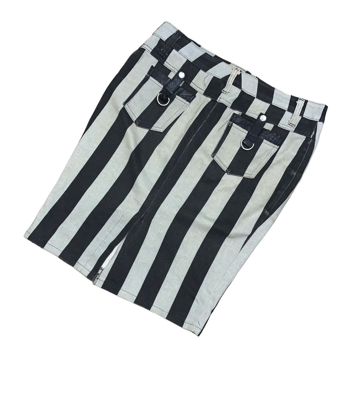 Fashion Victim Vintage LIP SERVICE Stripes Zipper Skirt. Size 34" / US 12 / IT 48 - 4 Thumbnail